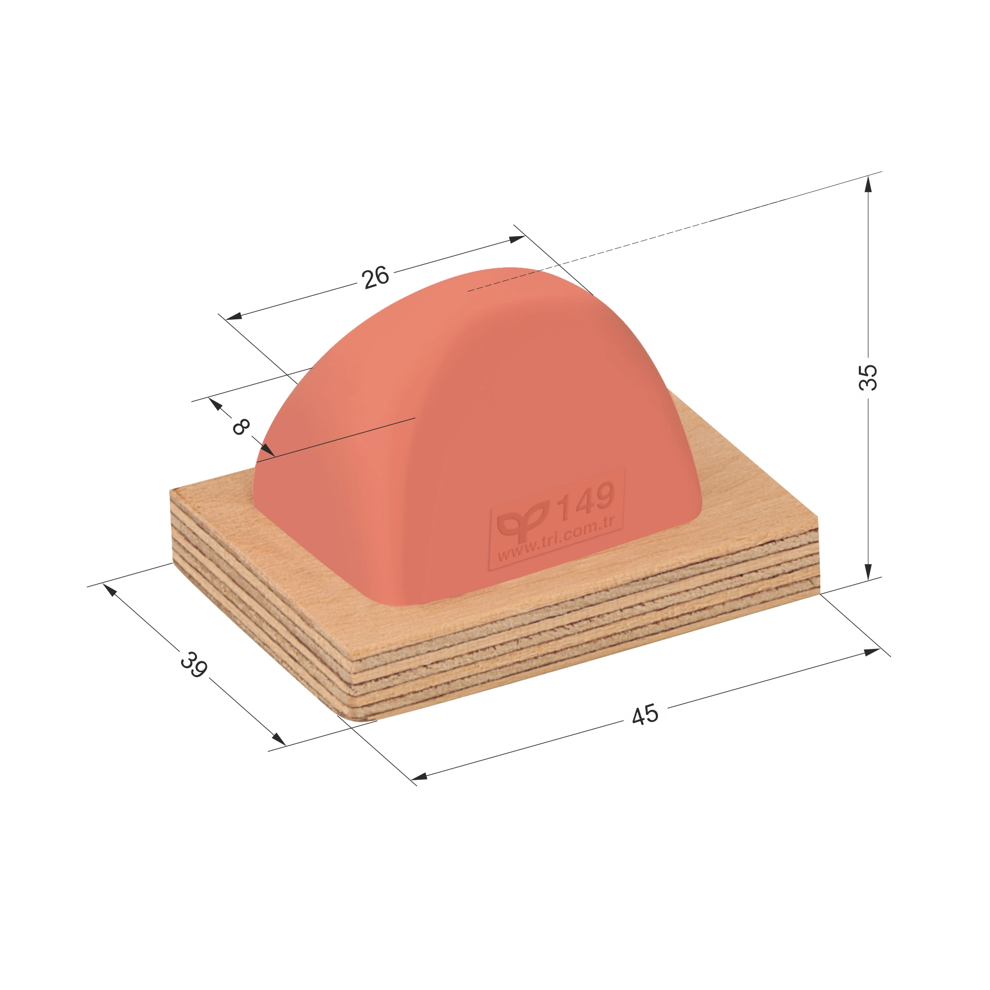 P149 Parabolic Shape Printing Pad