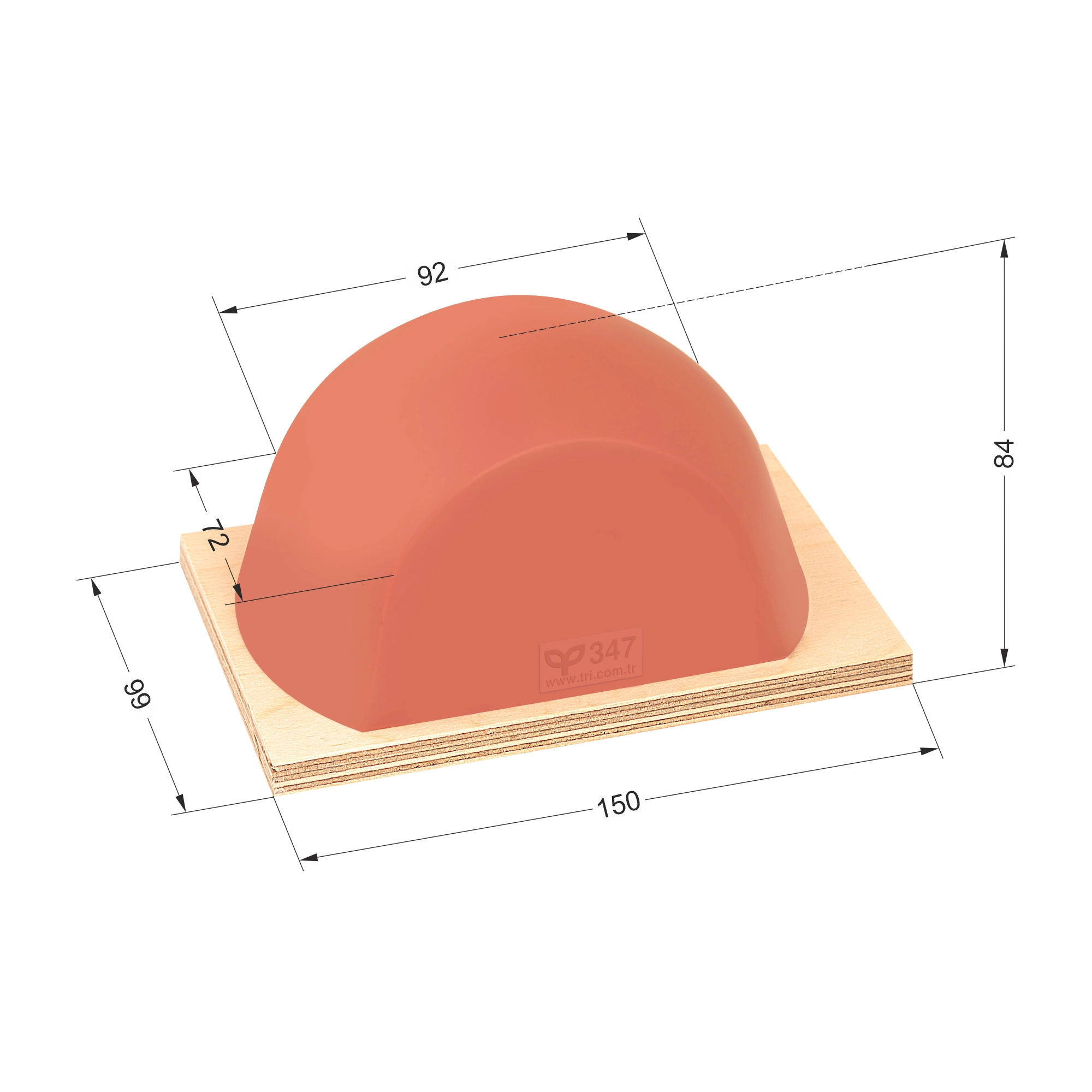 P347 Radiused Roofed Special Pad