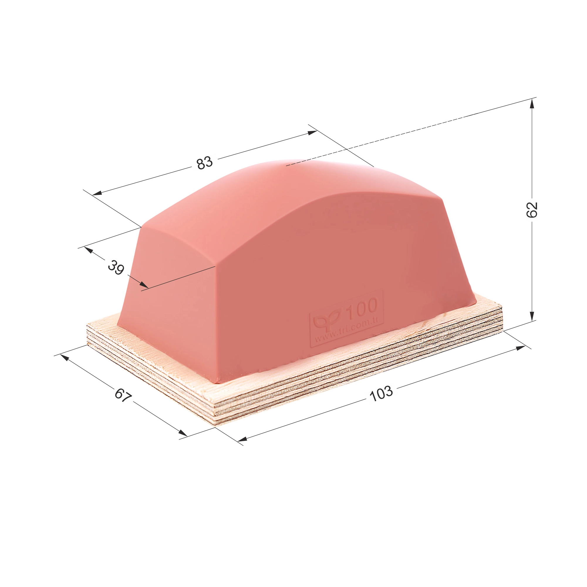 P100 Dörtgen Baskı Tamponu