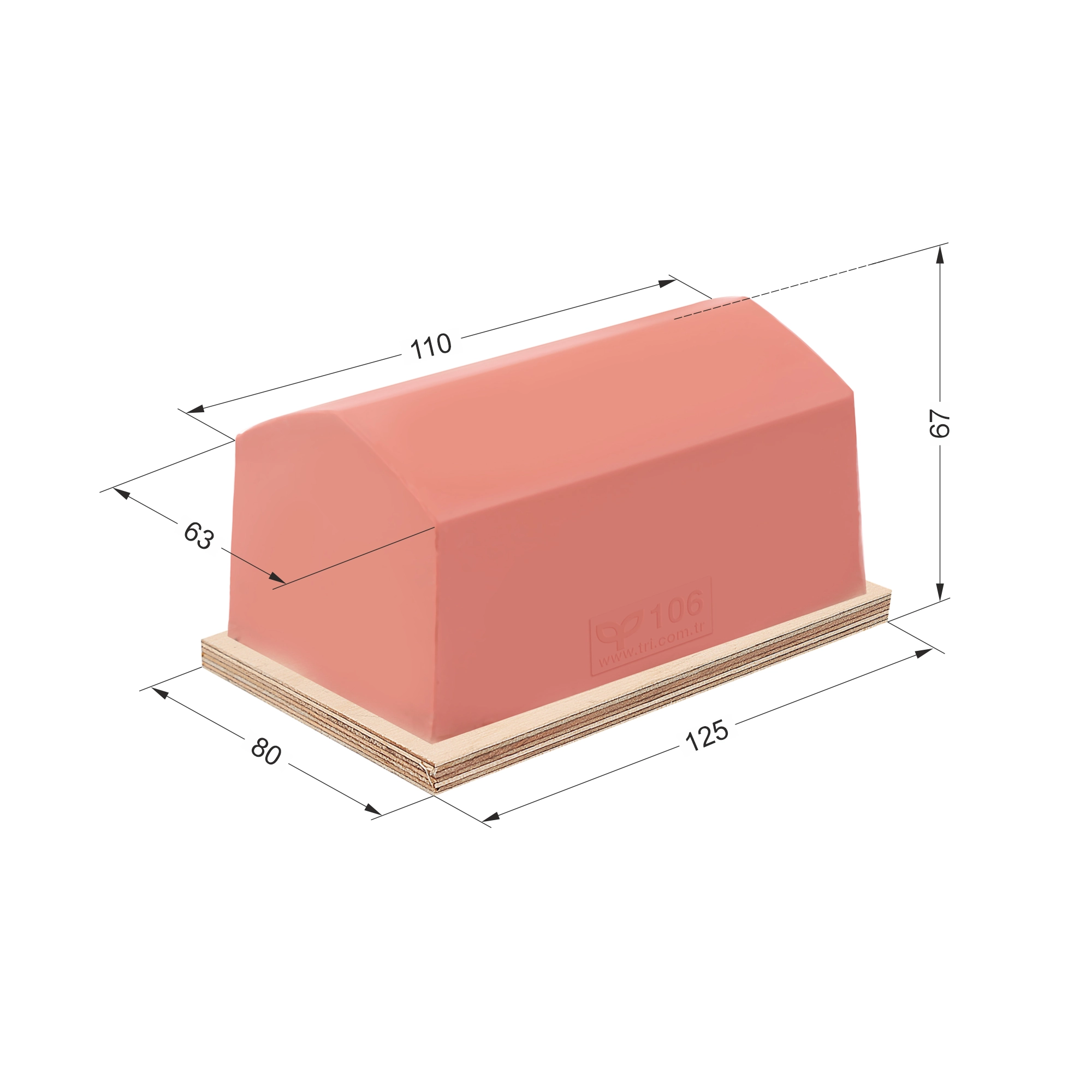 P106 Üçgençatılı Baskı Tamponu