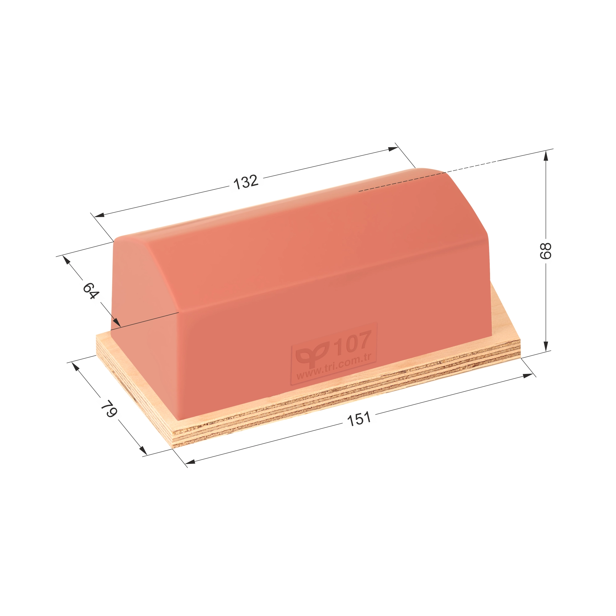 P107 Üçgençatılı Baskı Tamponu