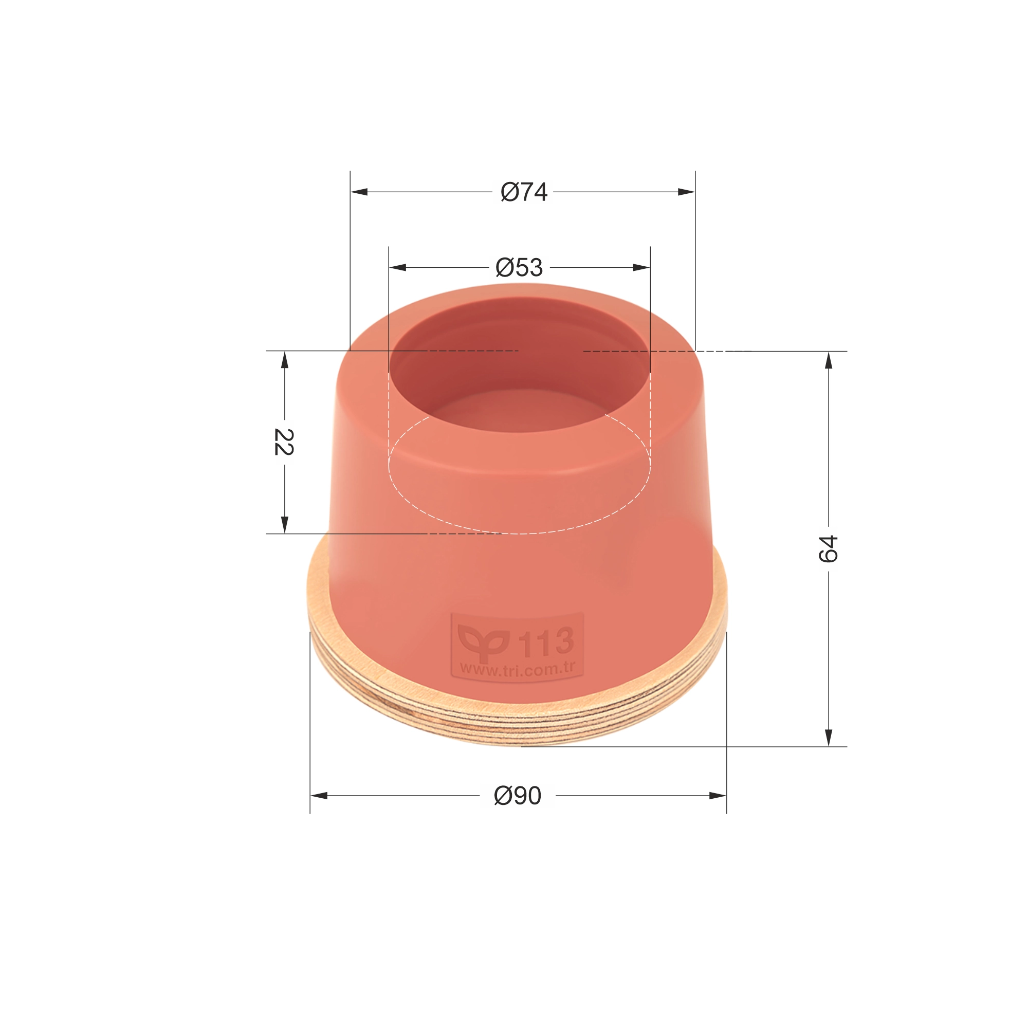 P113 Yuvarlak Baskı Tamponu