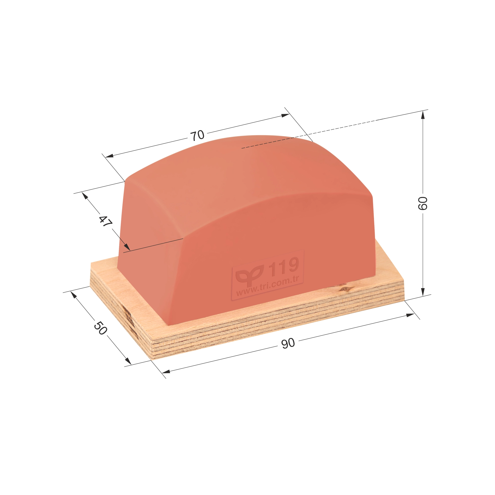 P119 Dörtgen Baskı Tamponu