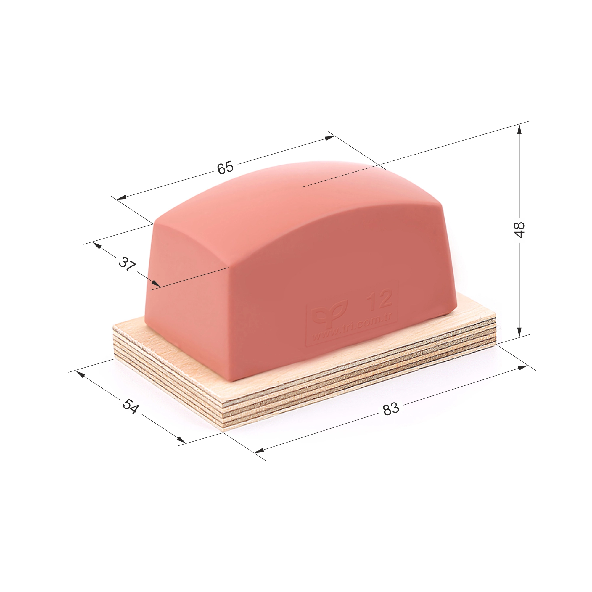 P12 Dörtgen Baskı Tamponu