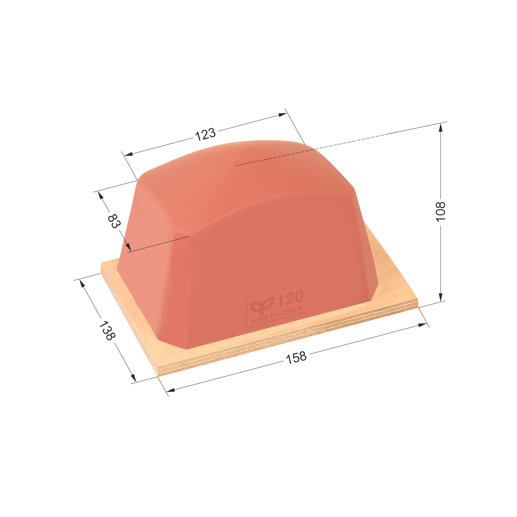 P120 Dörtgen Baskı Tamponu