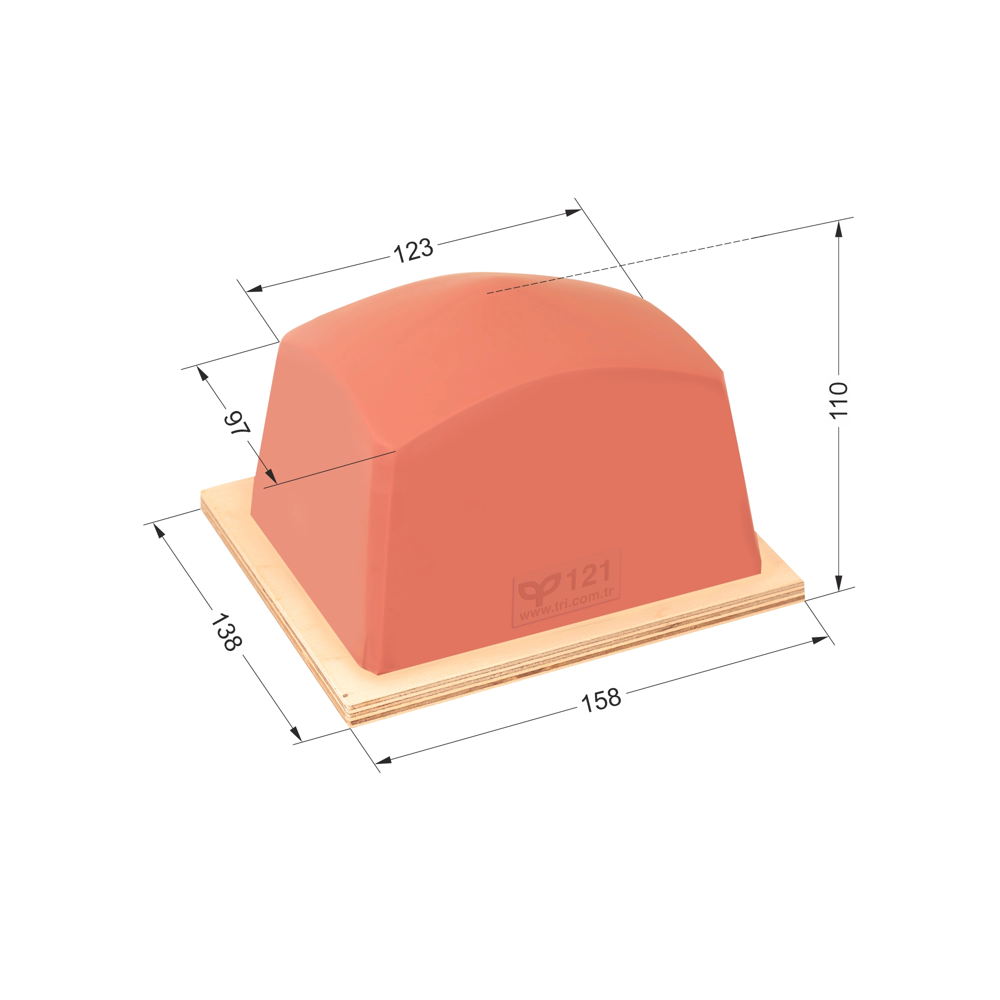 P121 Dörtgen Baskı Tamponu