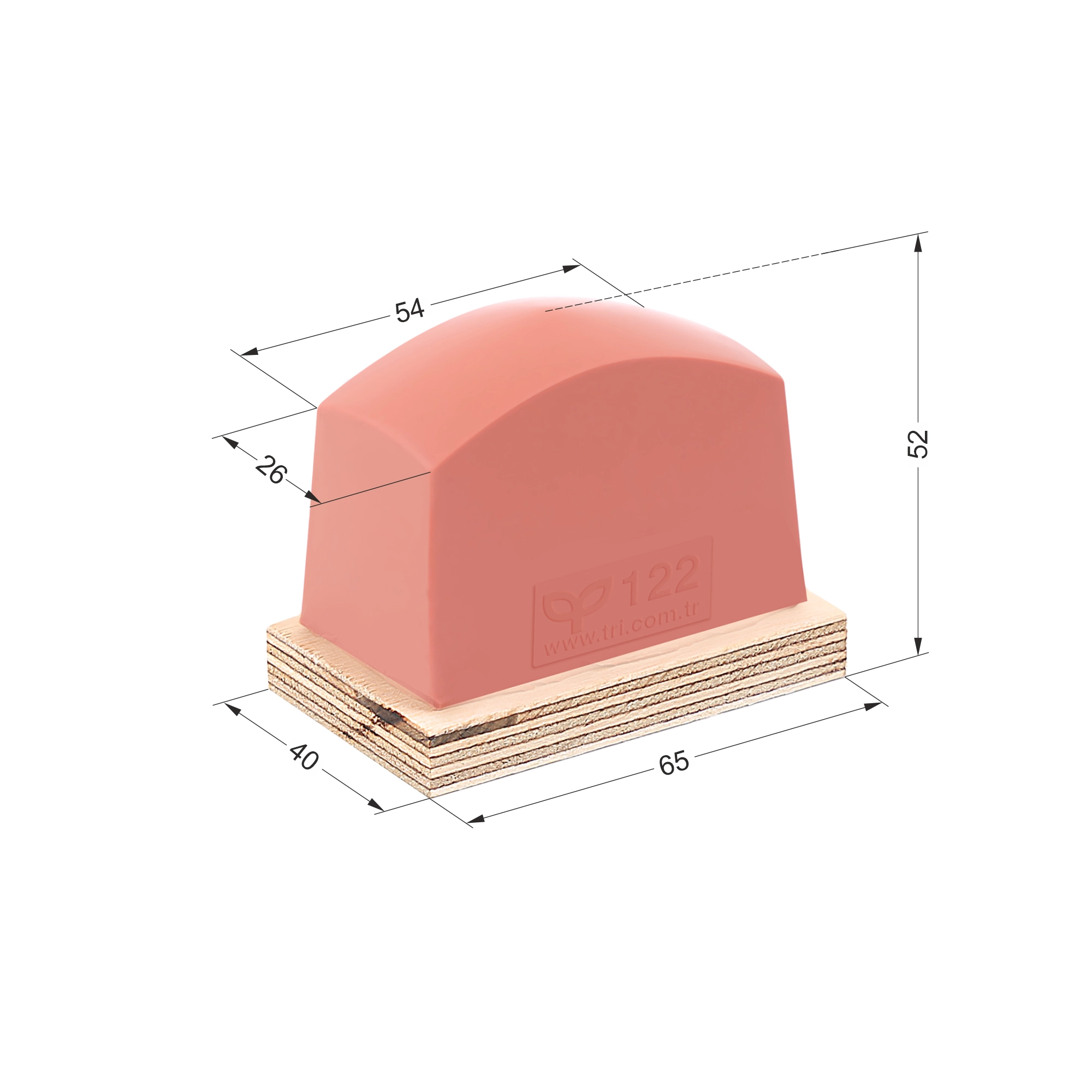 P122 Dörtgen Baskı Tamponu