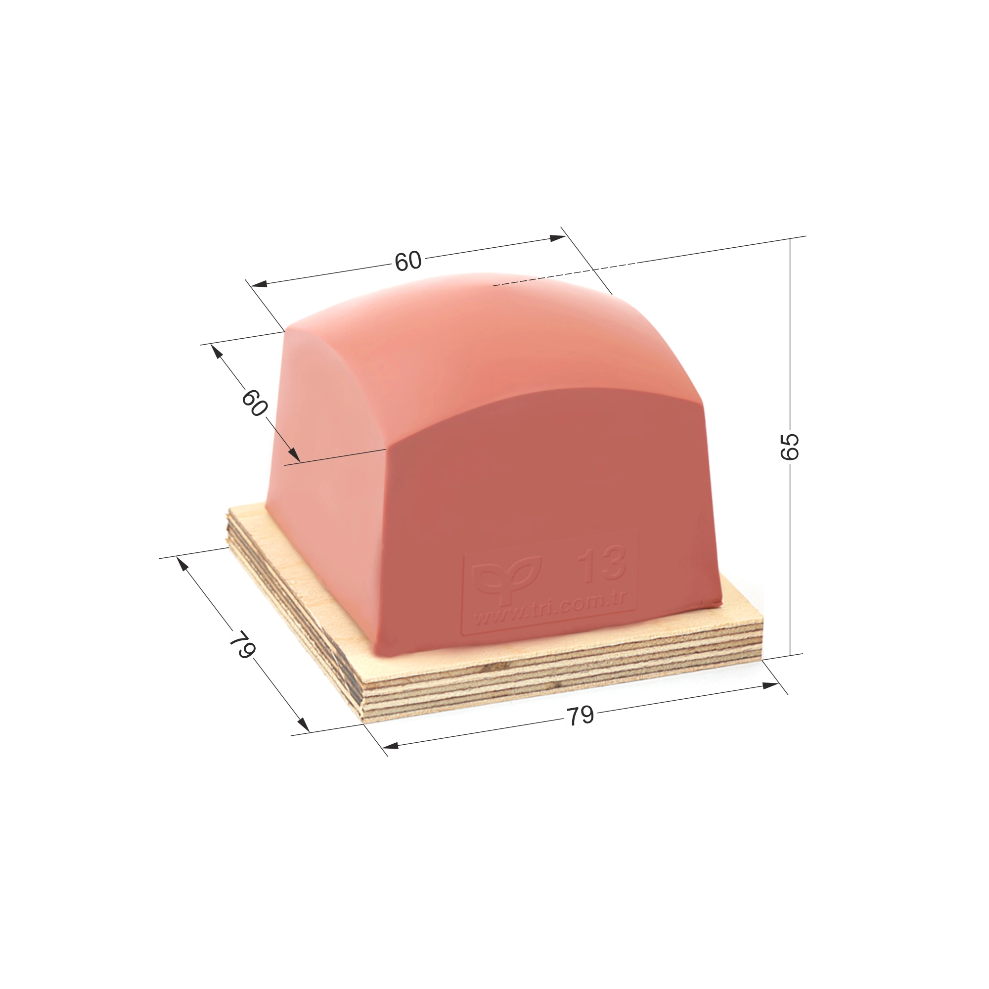 P13 Dörtgen Baskı Tamponu