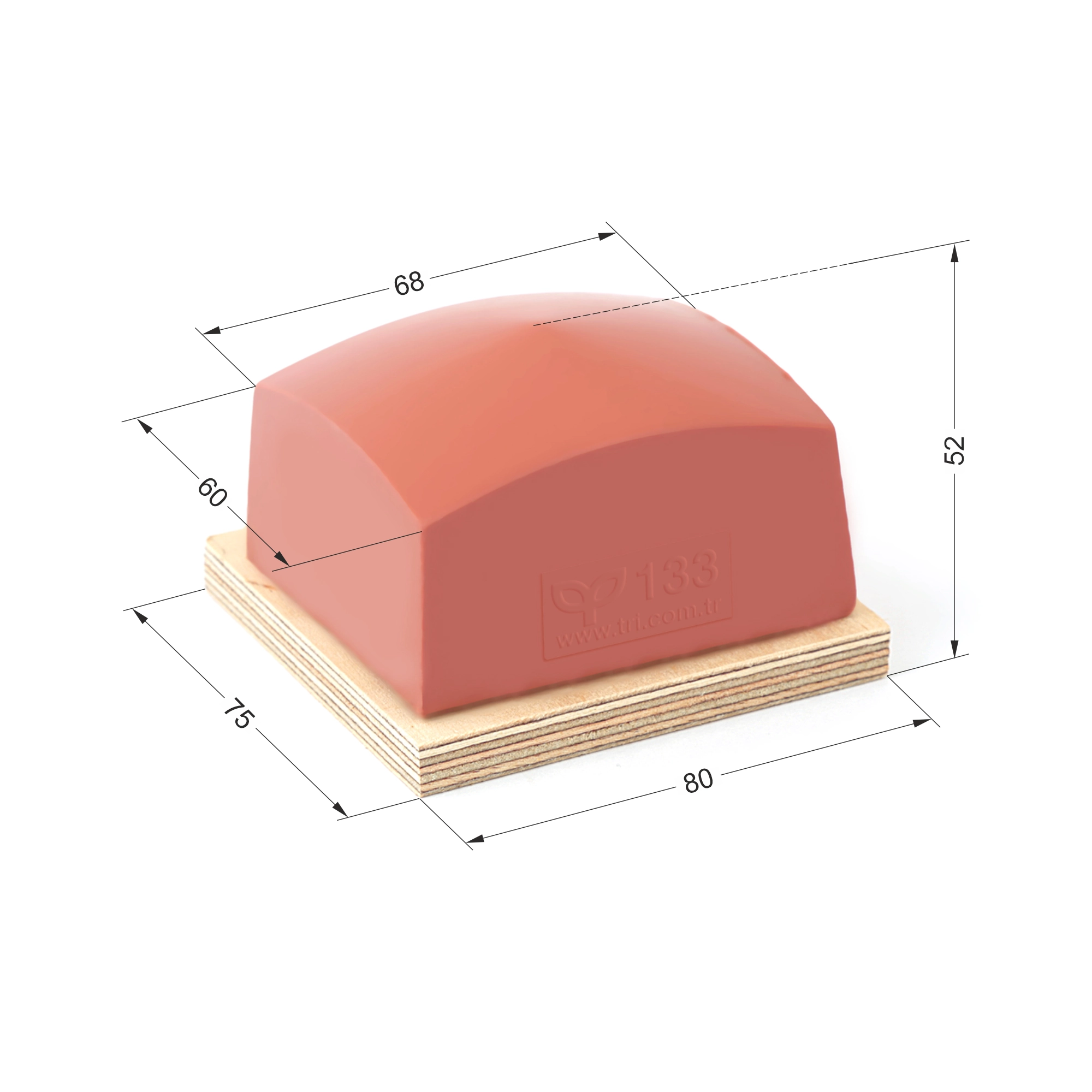 P133 Dörtgen Baskı Tamponu