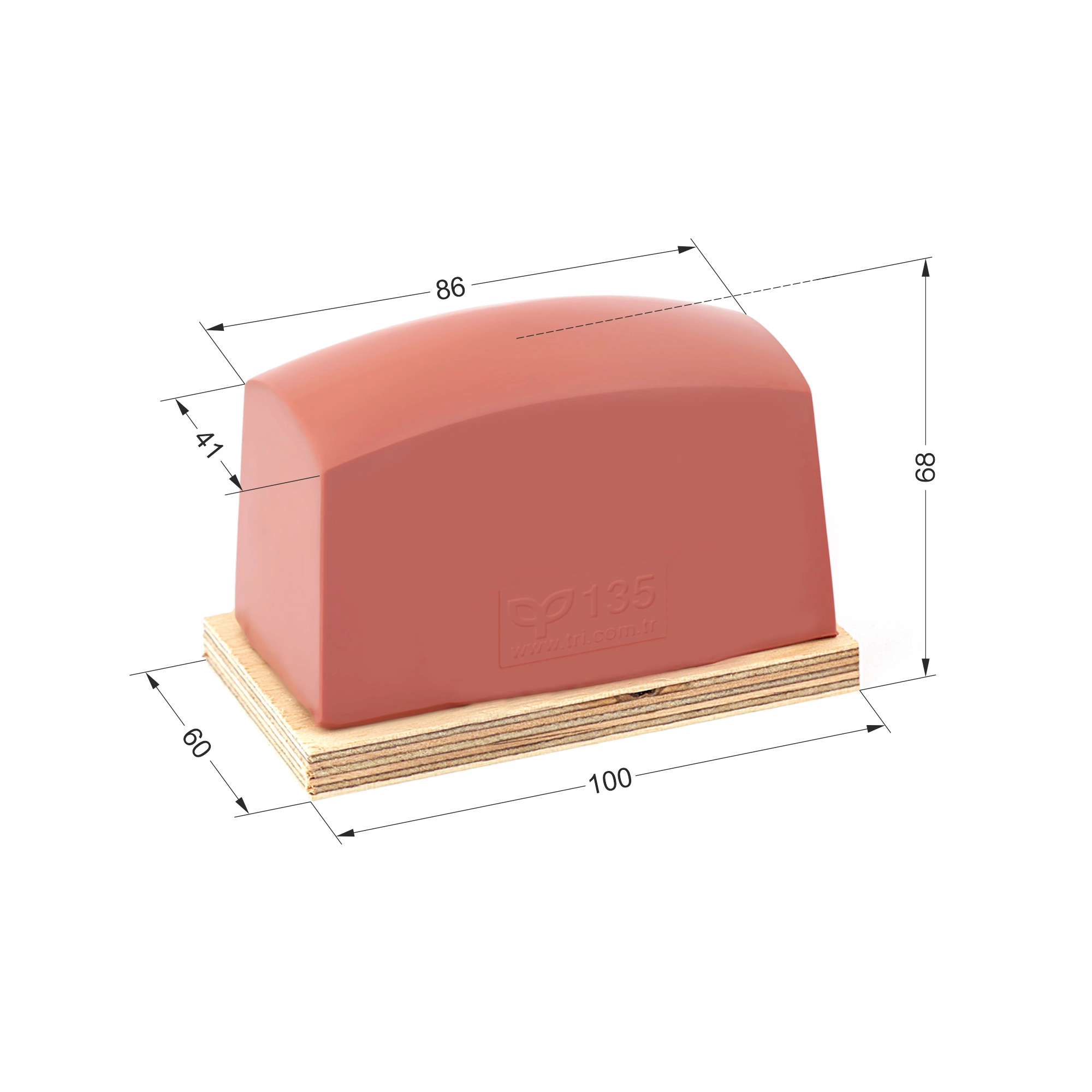 P135 Dörtgen Baskı Tamponu