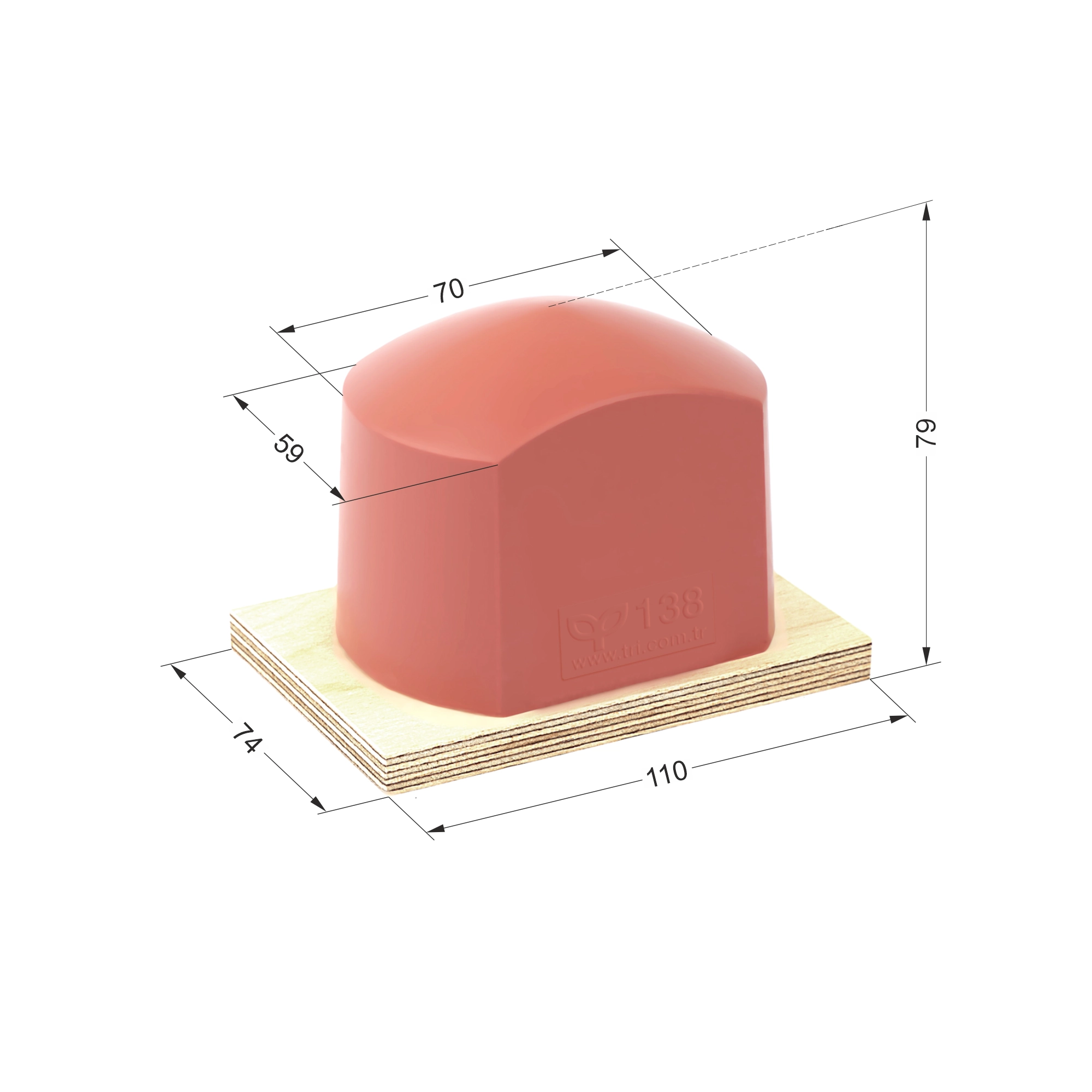 P138 Dörtgen Baskı Tamponu