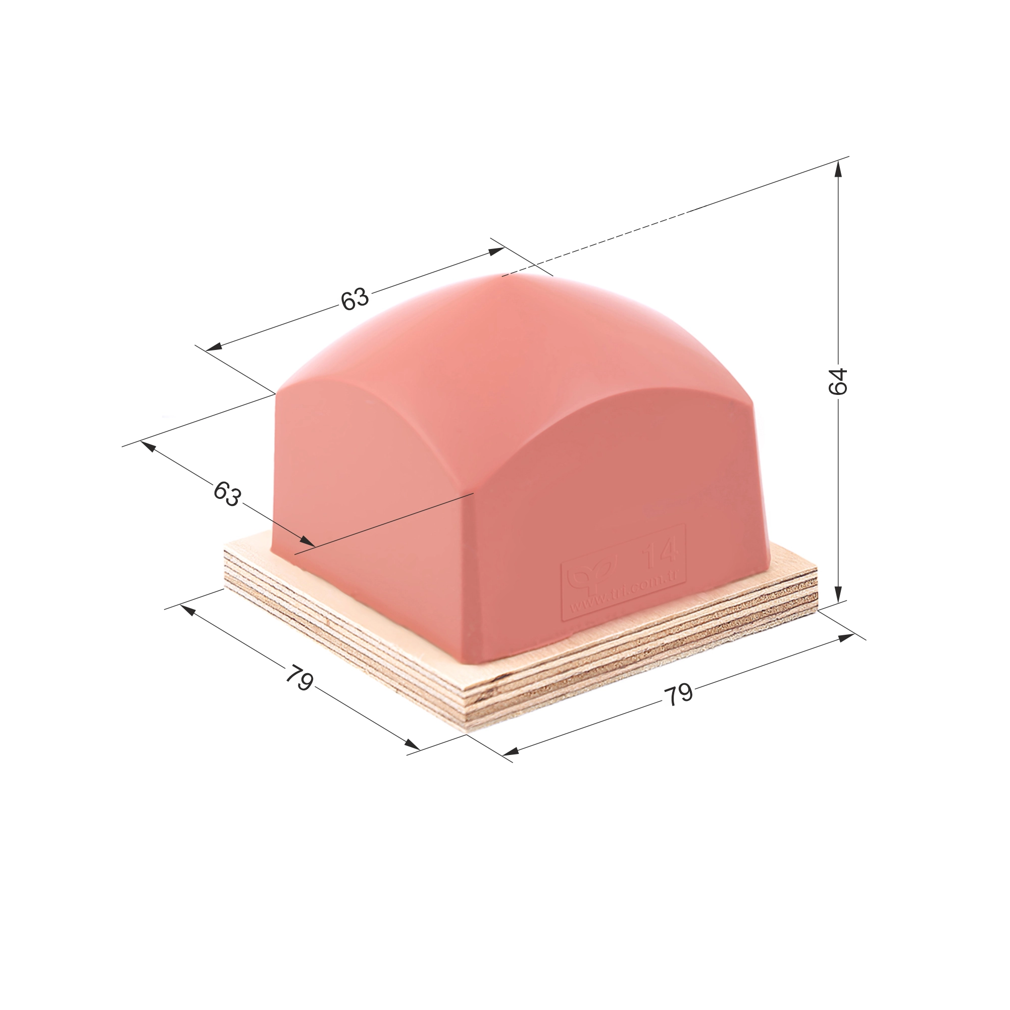 P14 Dörtgen Baskı Tamponu