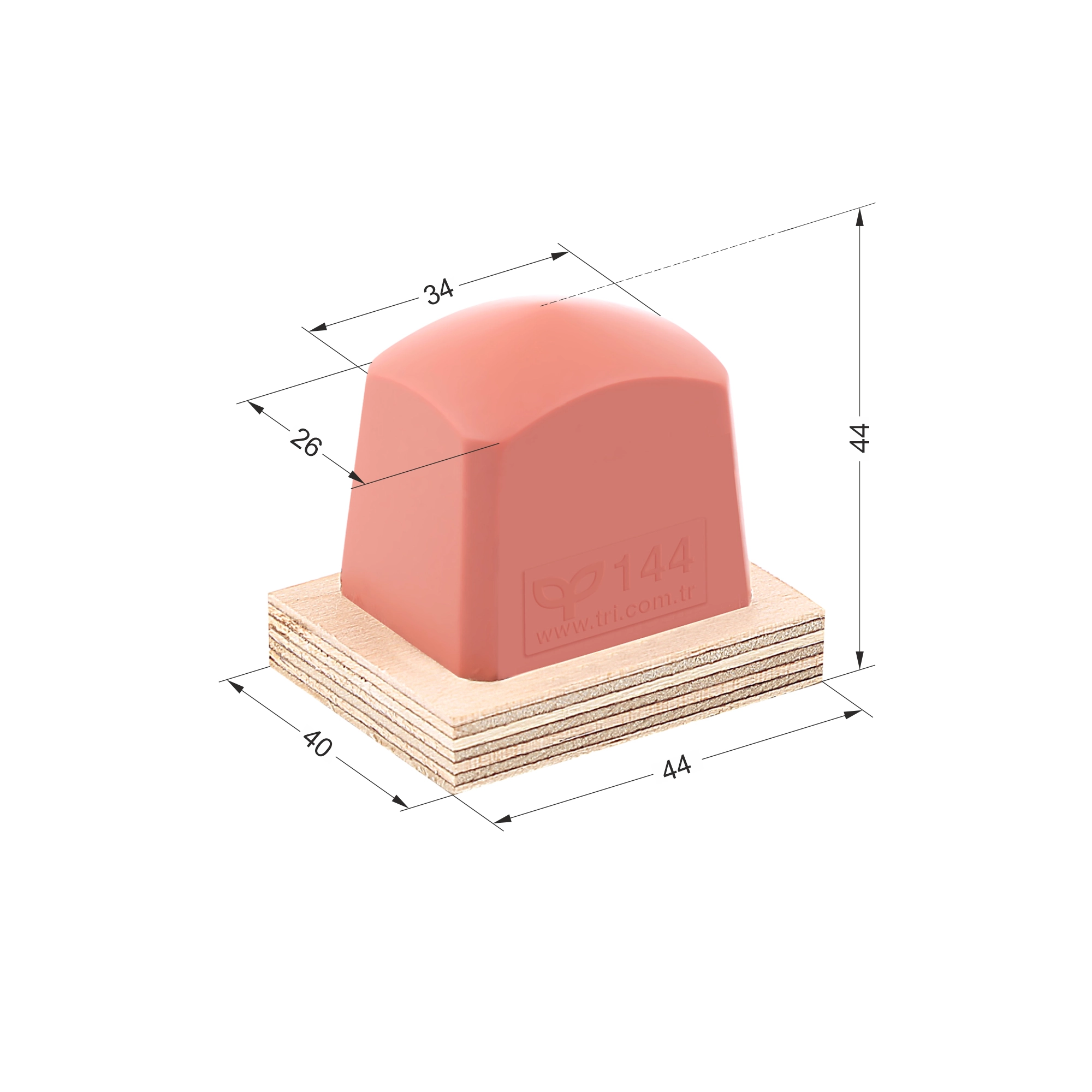 P144 Dörtgen Baskı Tamponu