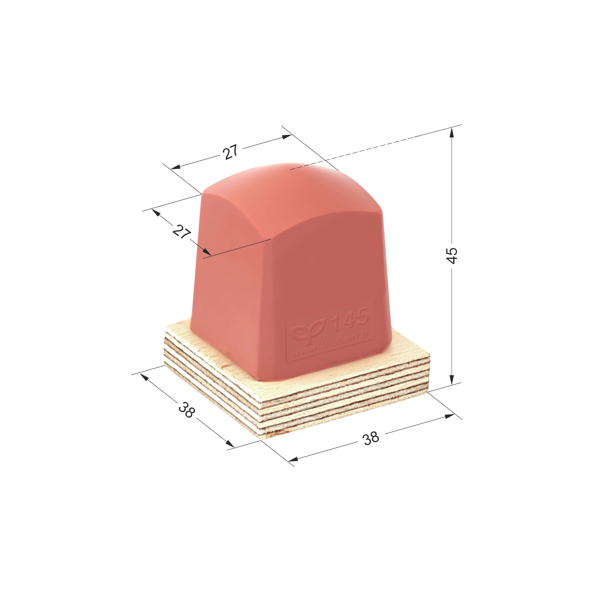 P145 Dörtgen Baskı Tamponu