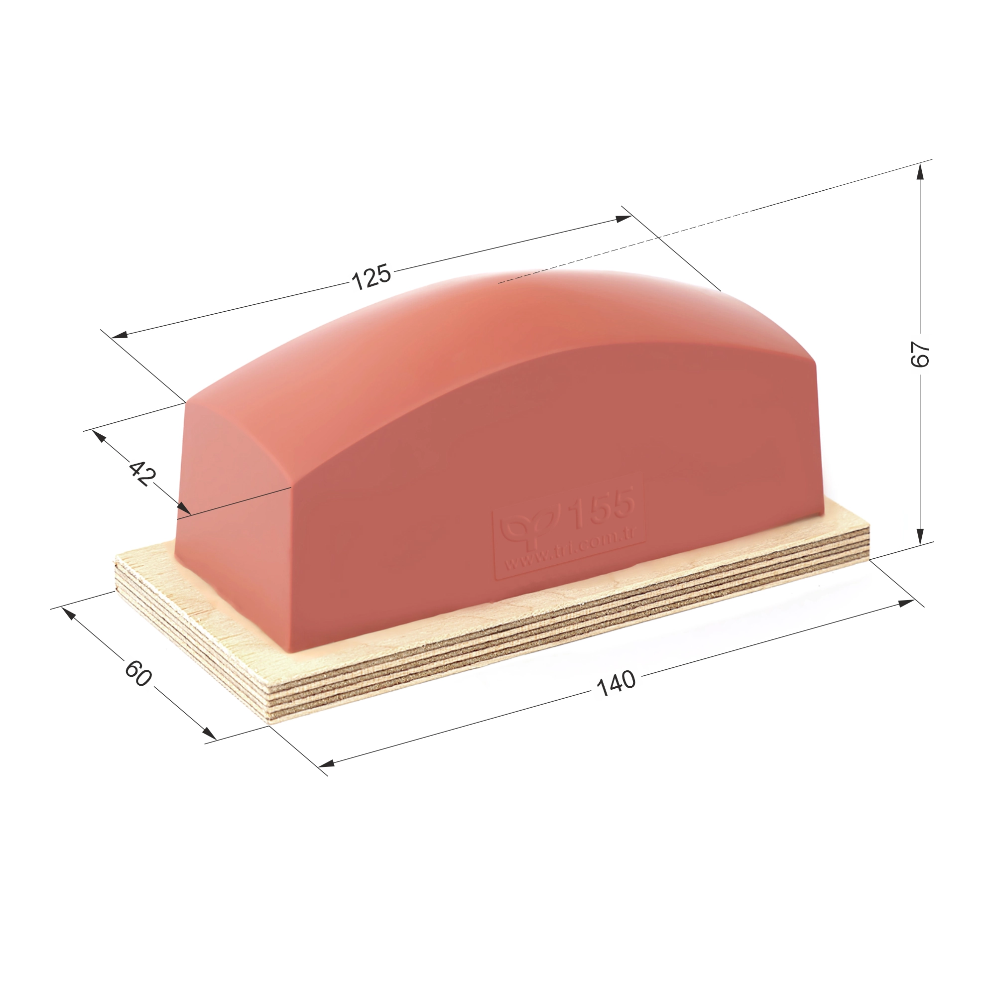 P155 Dörtgen Baskı Tamponu