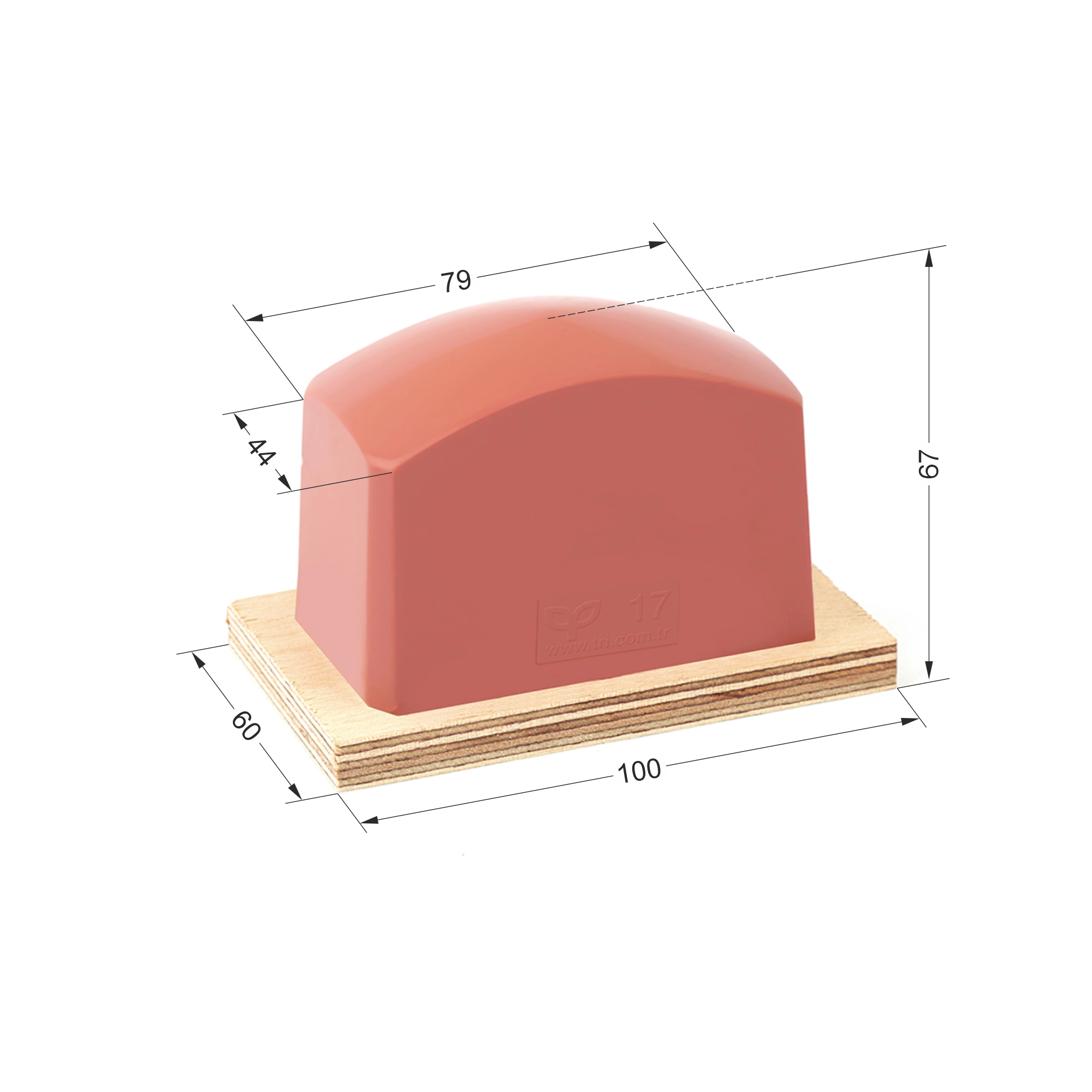 P17 Dörtgen Baskı Tamponu