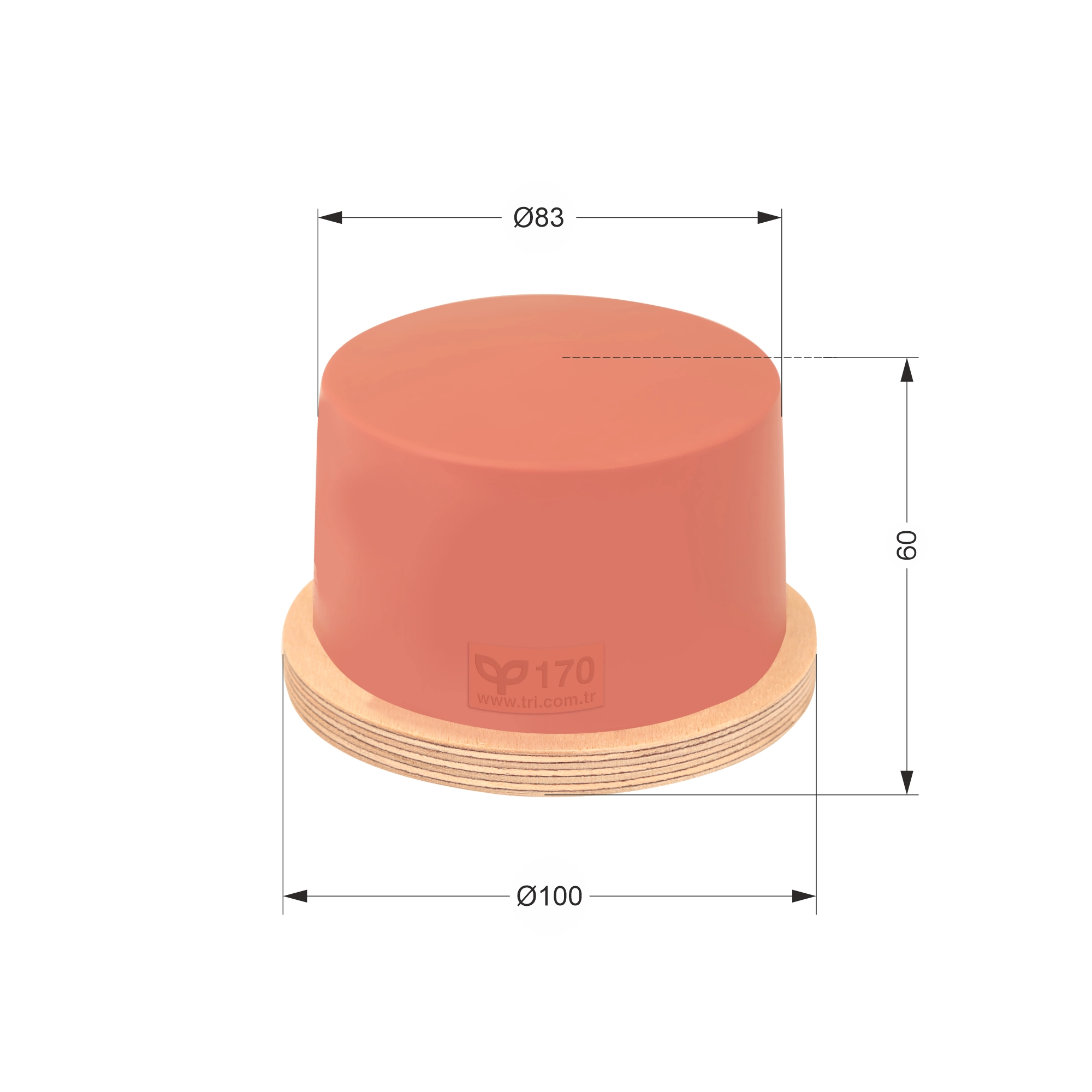 P170 Yuvarlak Baskı Tamponu