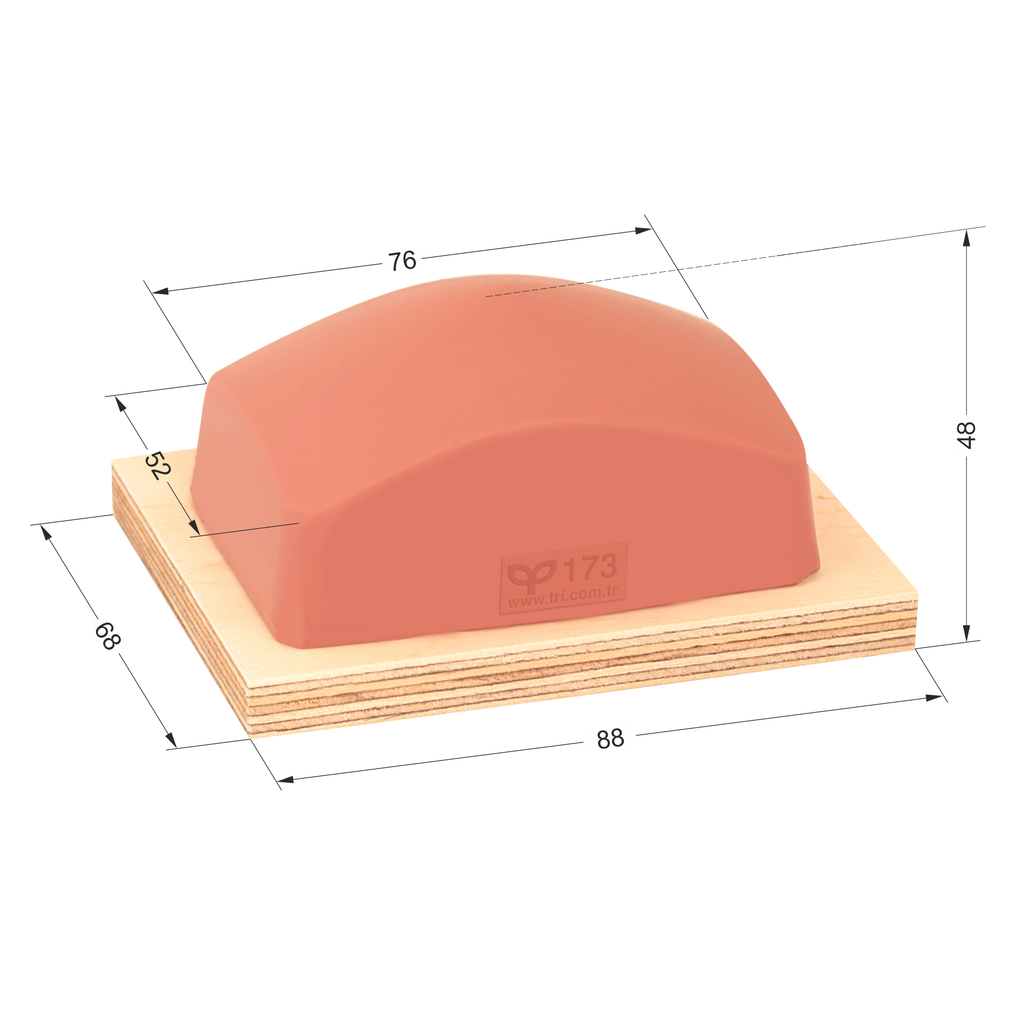 P173 Dörtgen Baskı Tamponu