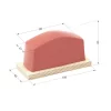 P174 maçasız dörtgen tampon baskı silikonu 27×89×63 mm, dar ve uzun dikdörtgen silikon baskı tamponu