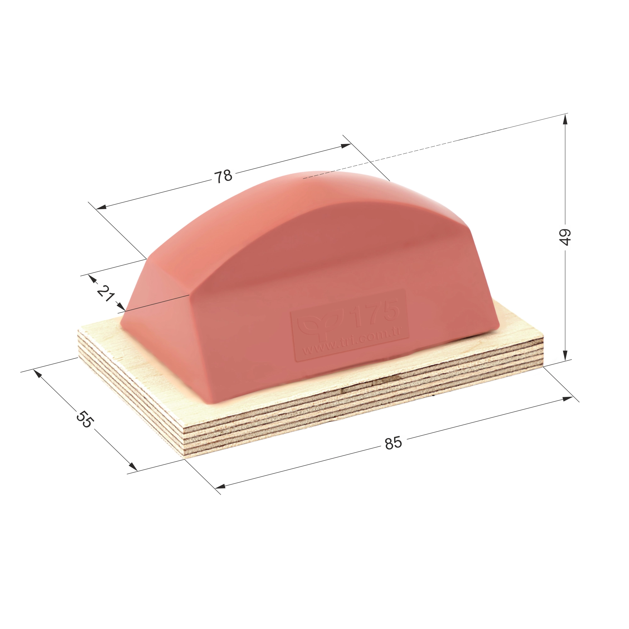 P175 Dörtgen Baskı Tamponu