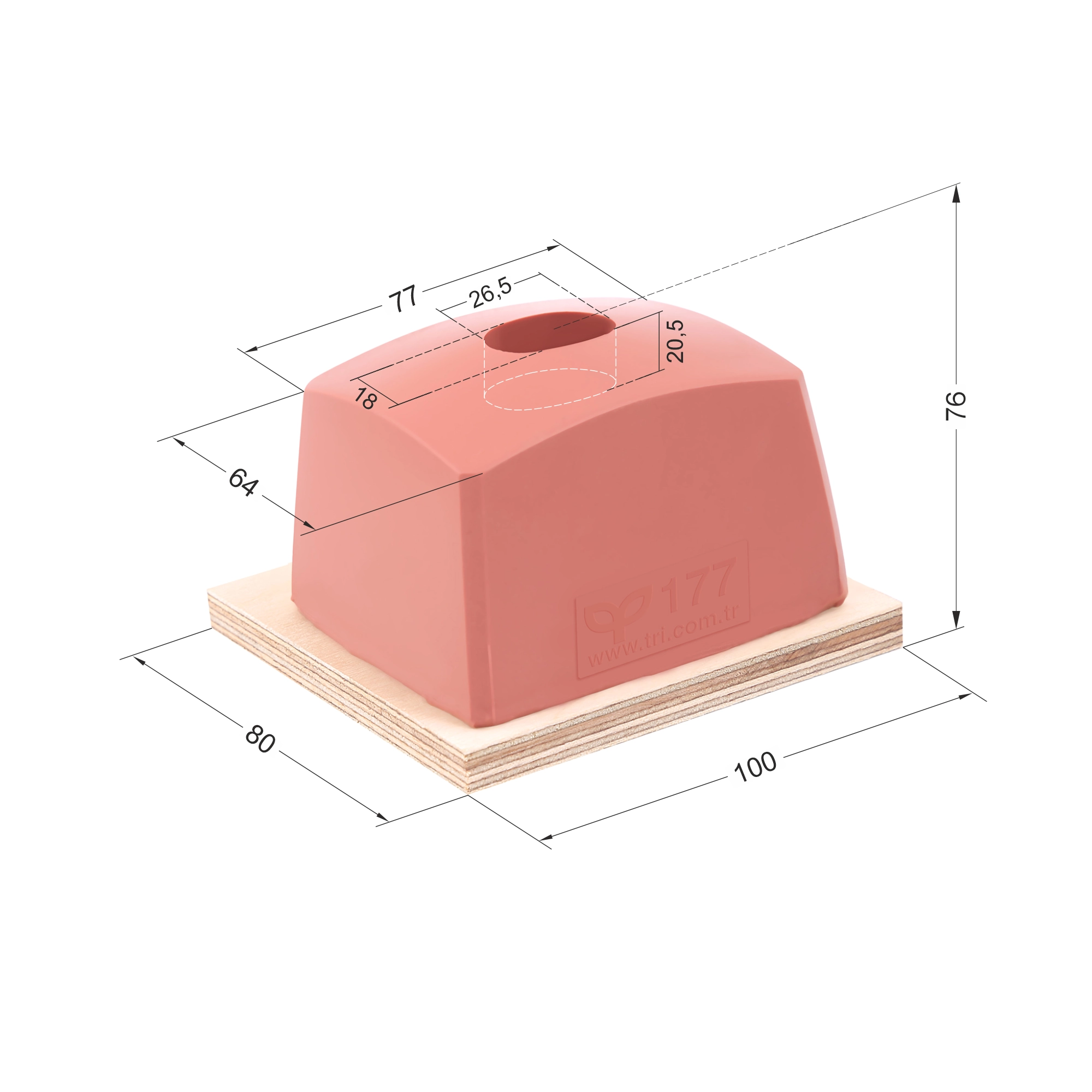 P177 Dörtgen Baskı Tamponu