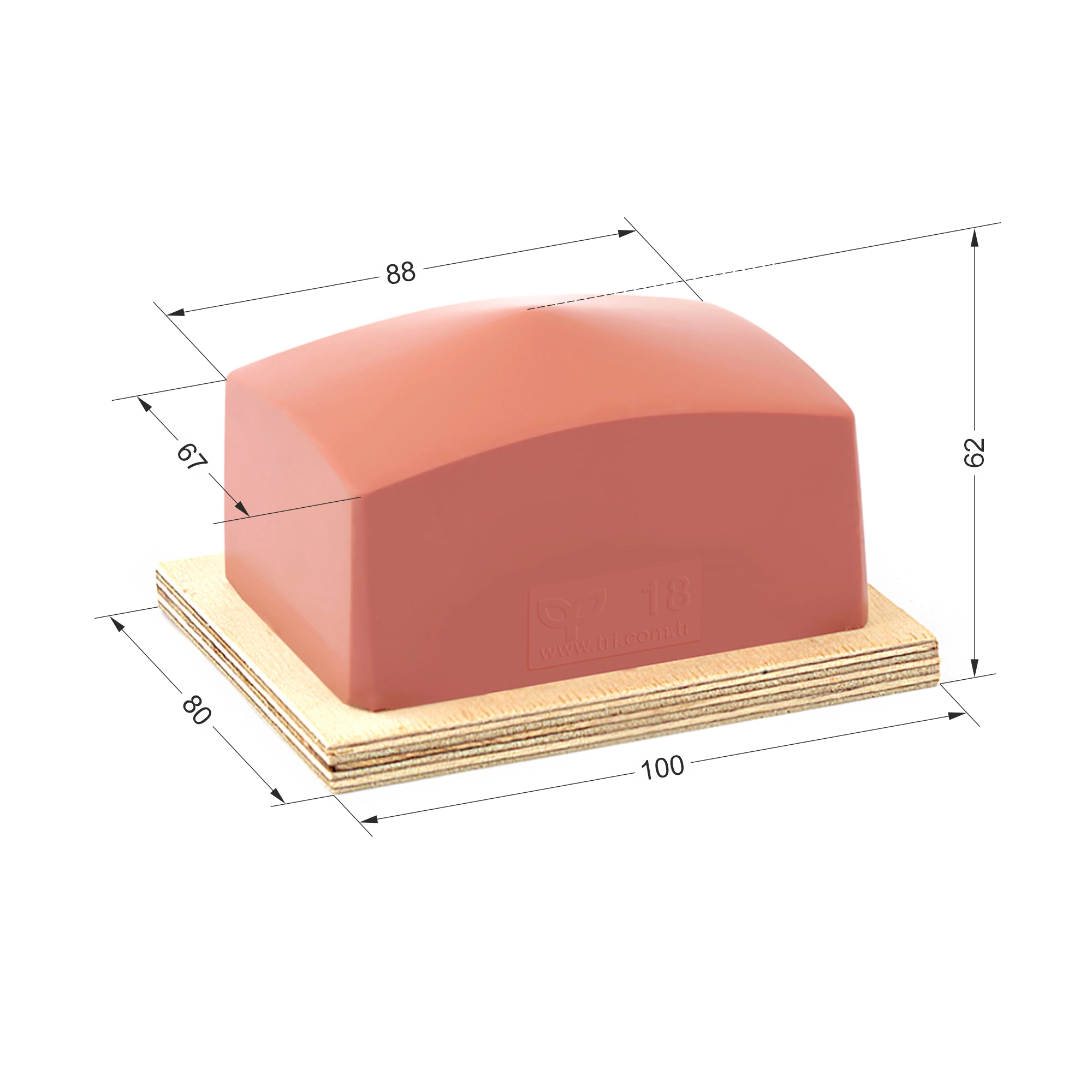 P18 Dörtgen Baskı Tamponu