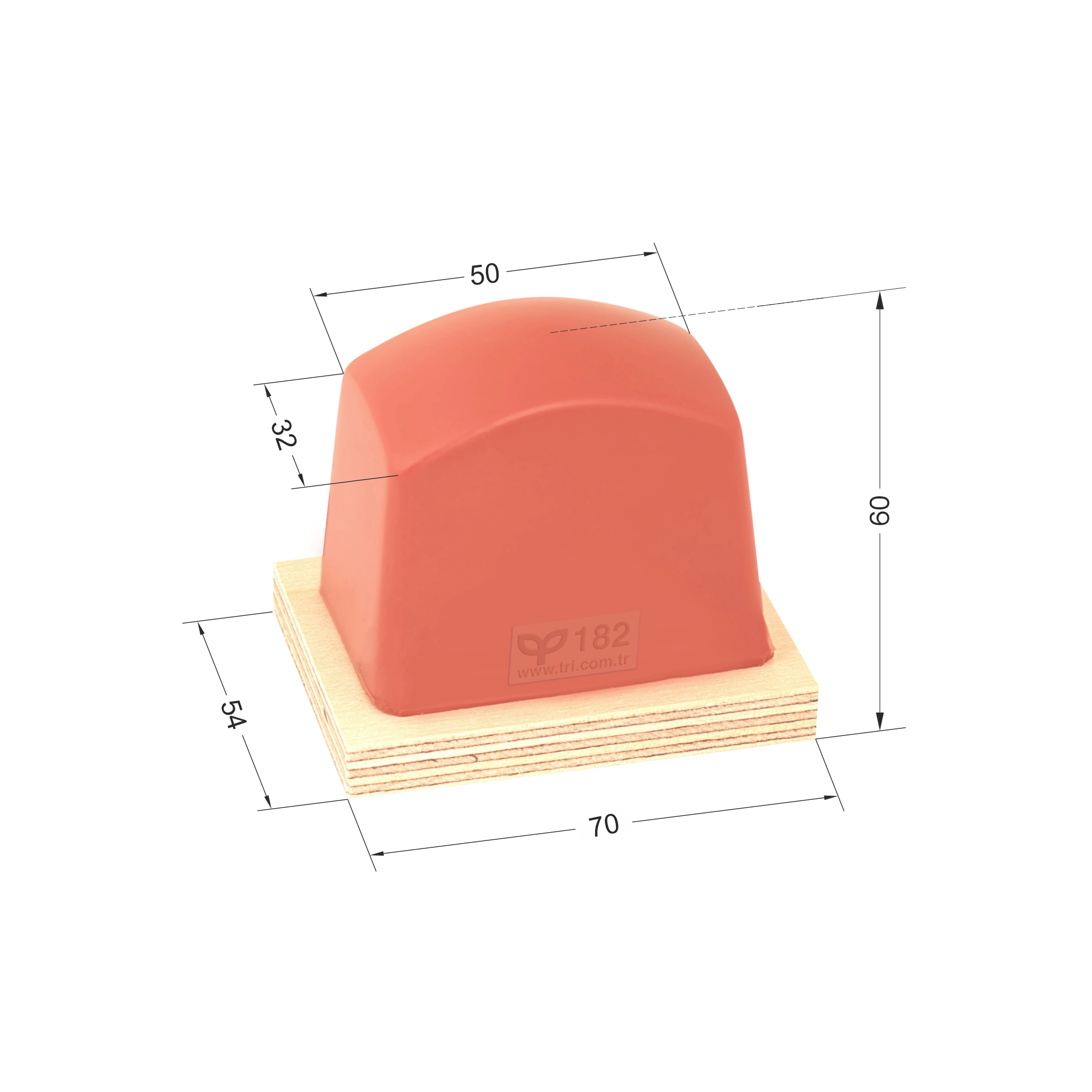 P182 Dörtgen Baskı Tamponu
