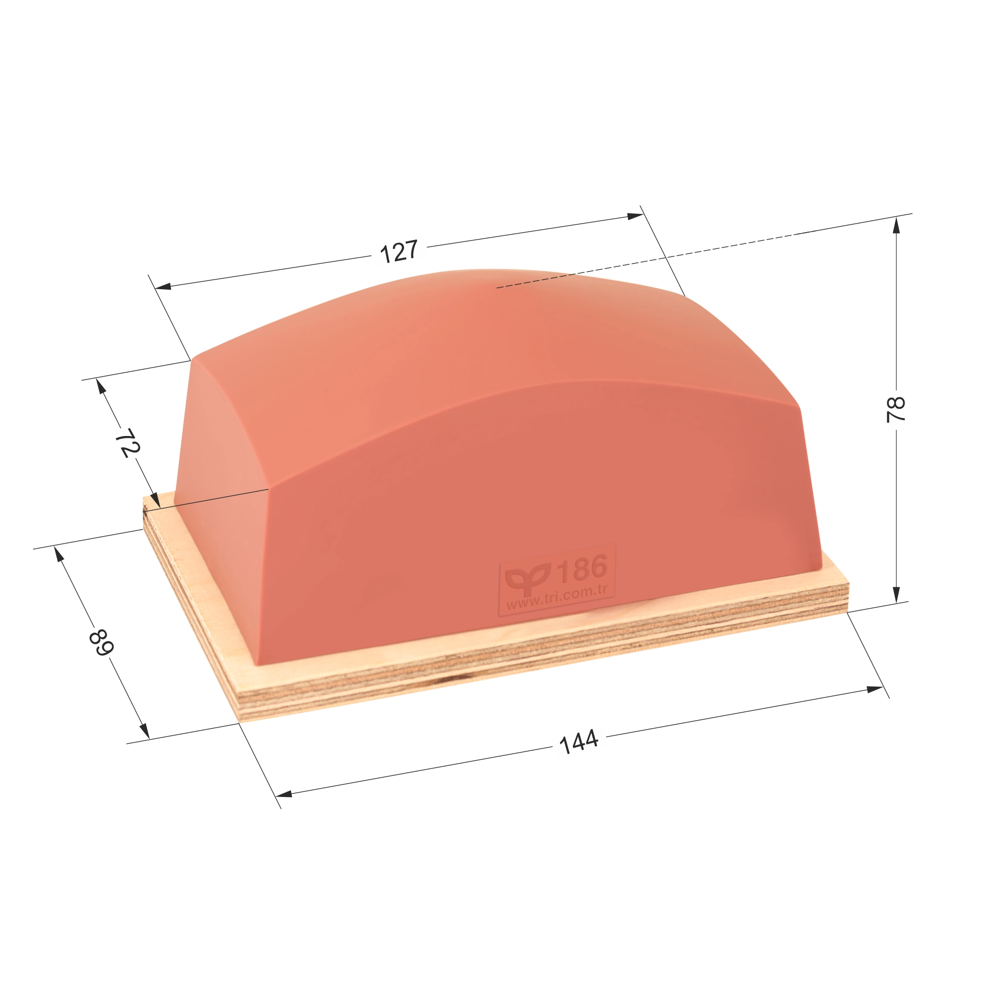 P186 Dörtgen Baskı Tamponu