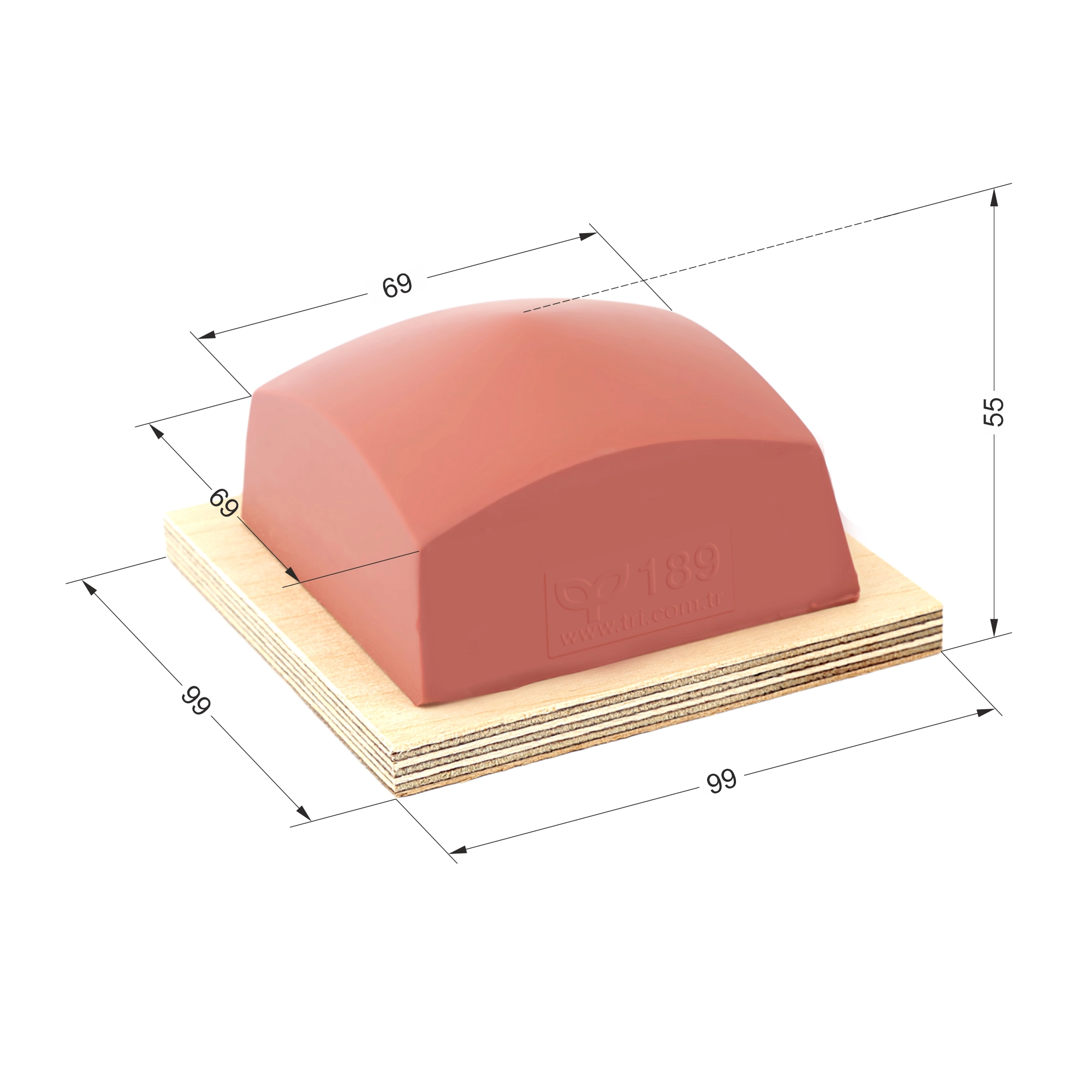 P189 Dörtgen Baskı Tamponu