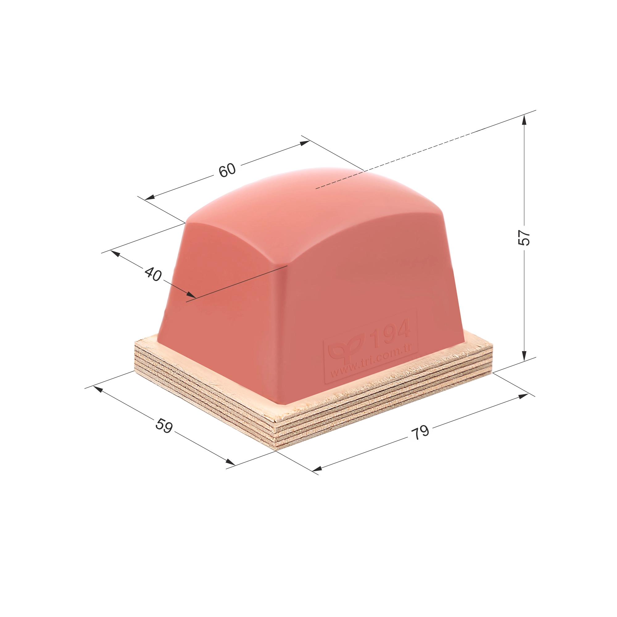 P194 Dörtgen Baskı Tamponu