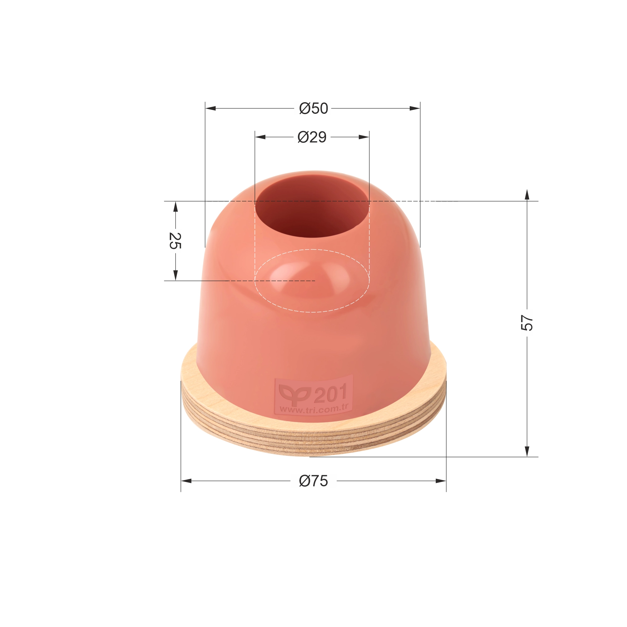 P201 Yuvarlak Baskı Tamponu