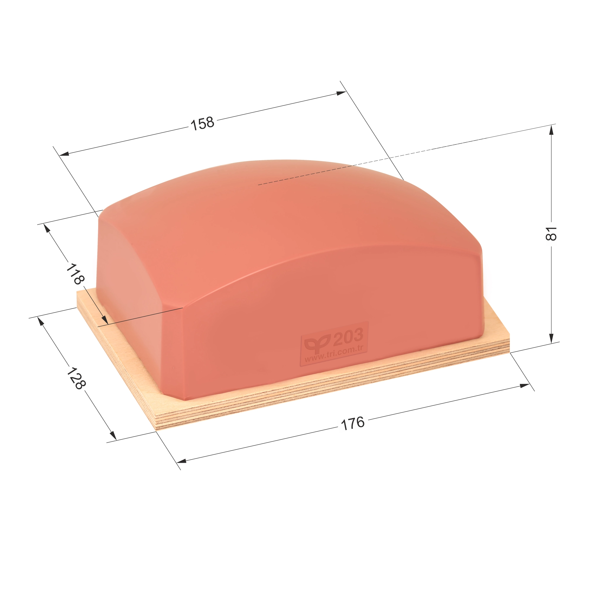P203 Dörtgen Baskı Tamponu