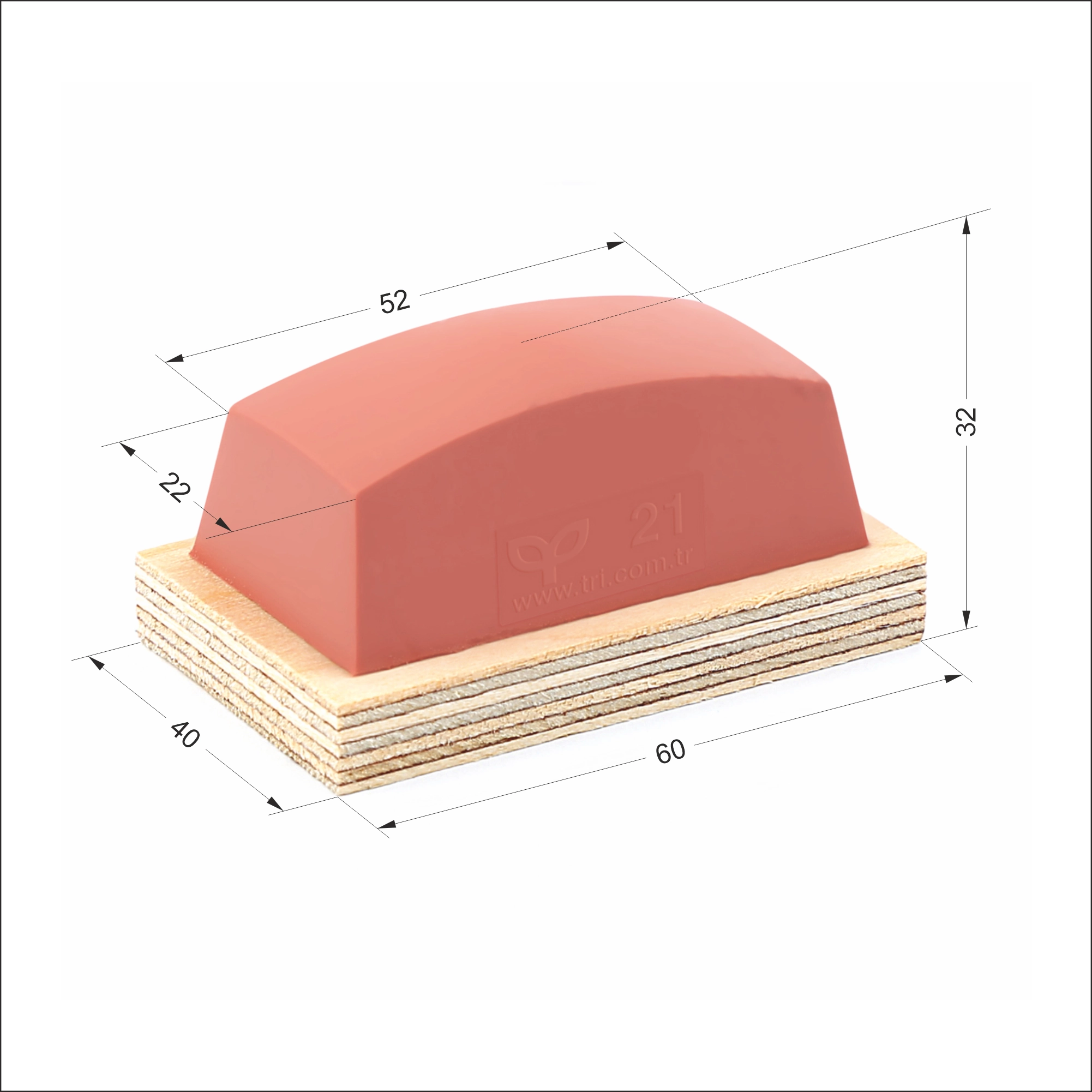 P21 Dörtgen Baskı Tamponu