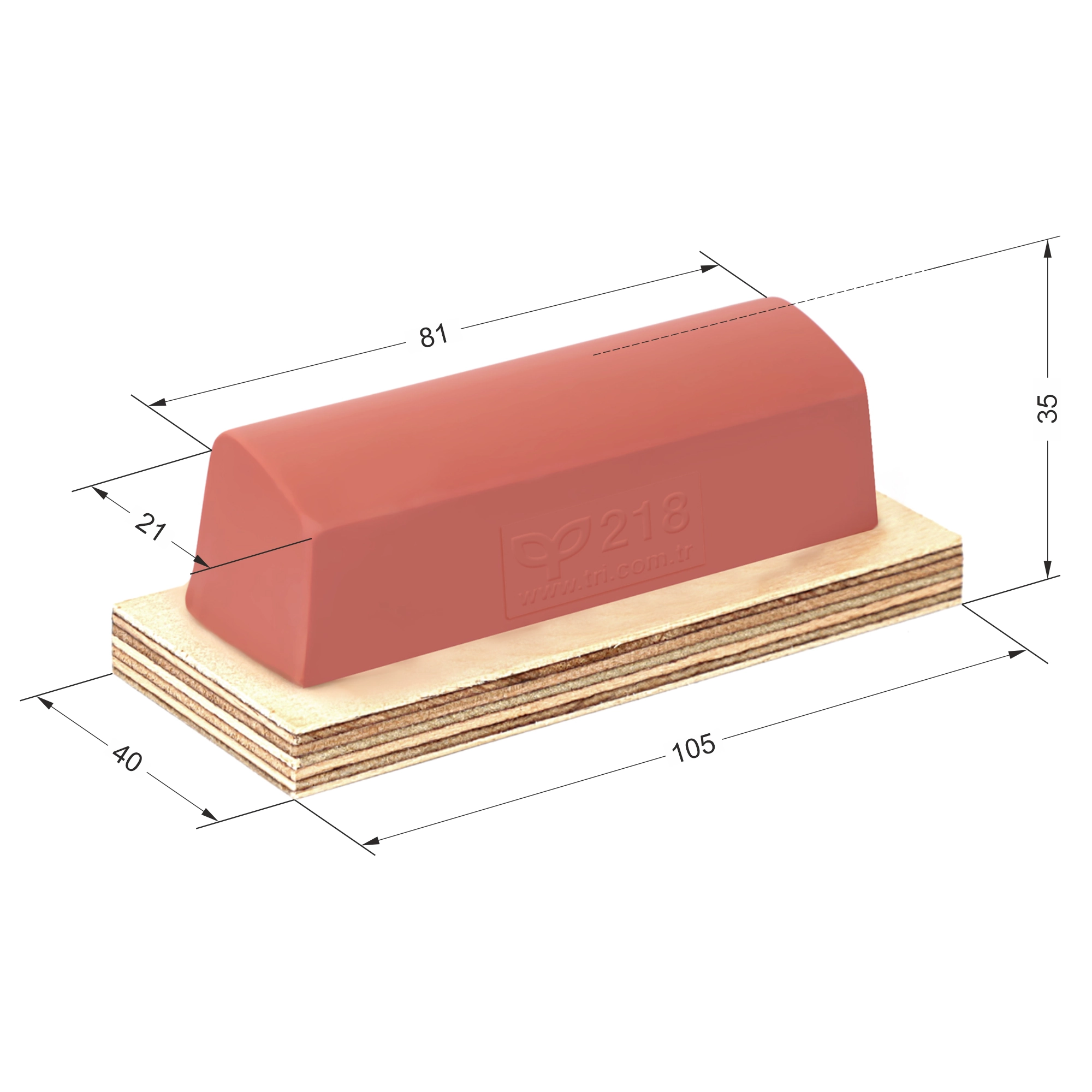 P218 Dörtgen Baskı Tamponu