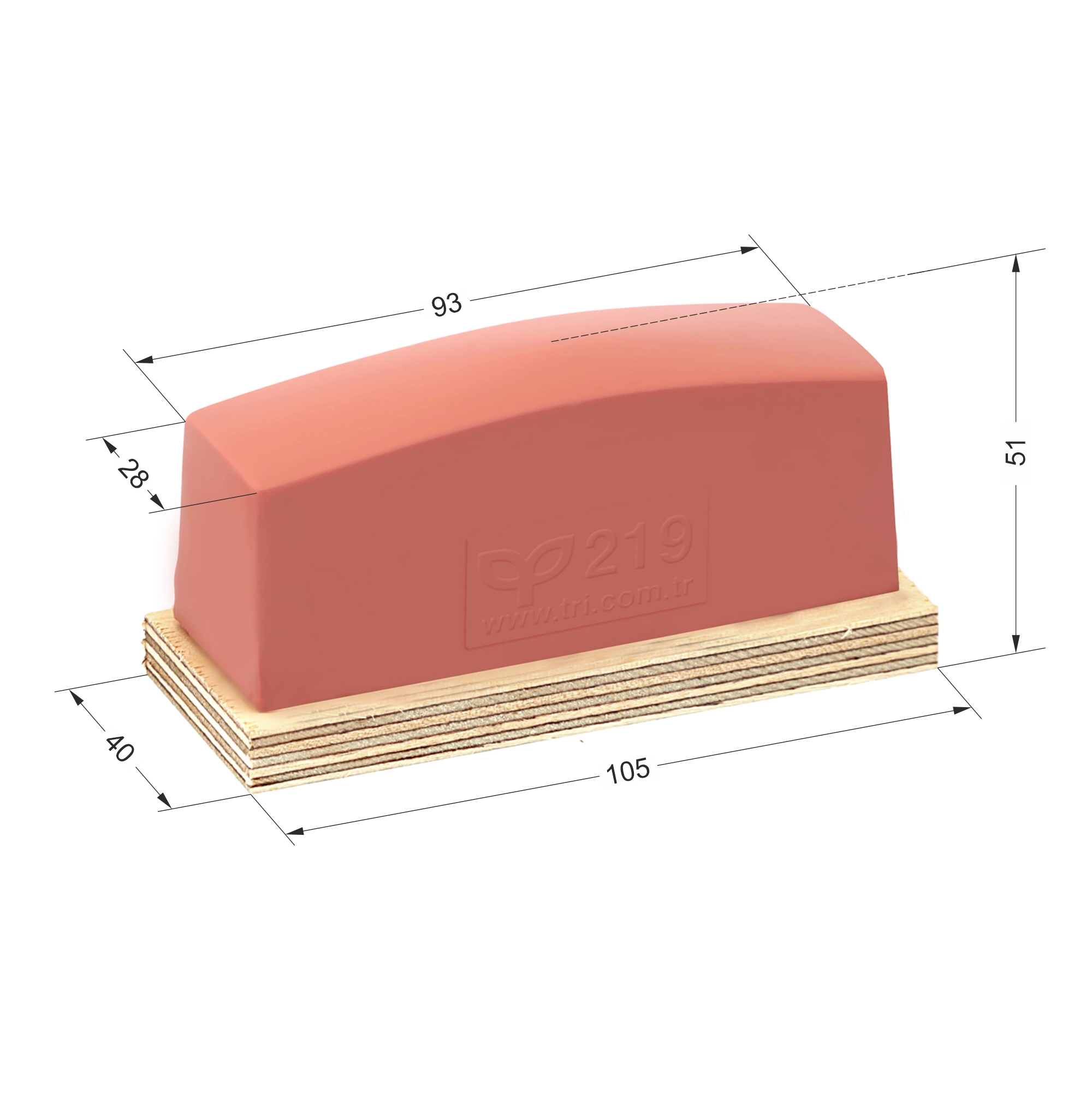P219 Dörtgen Baskı Tamponu