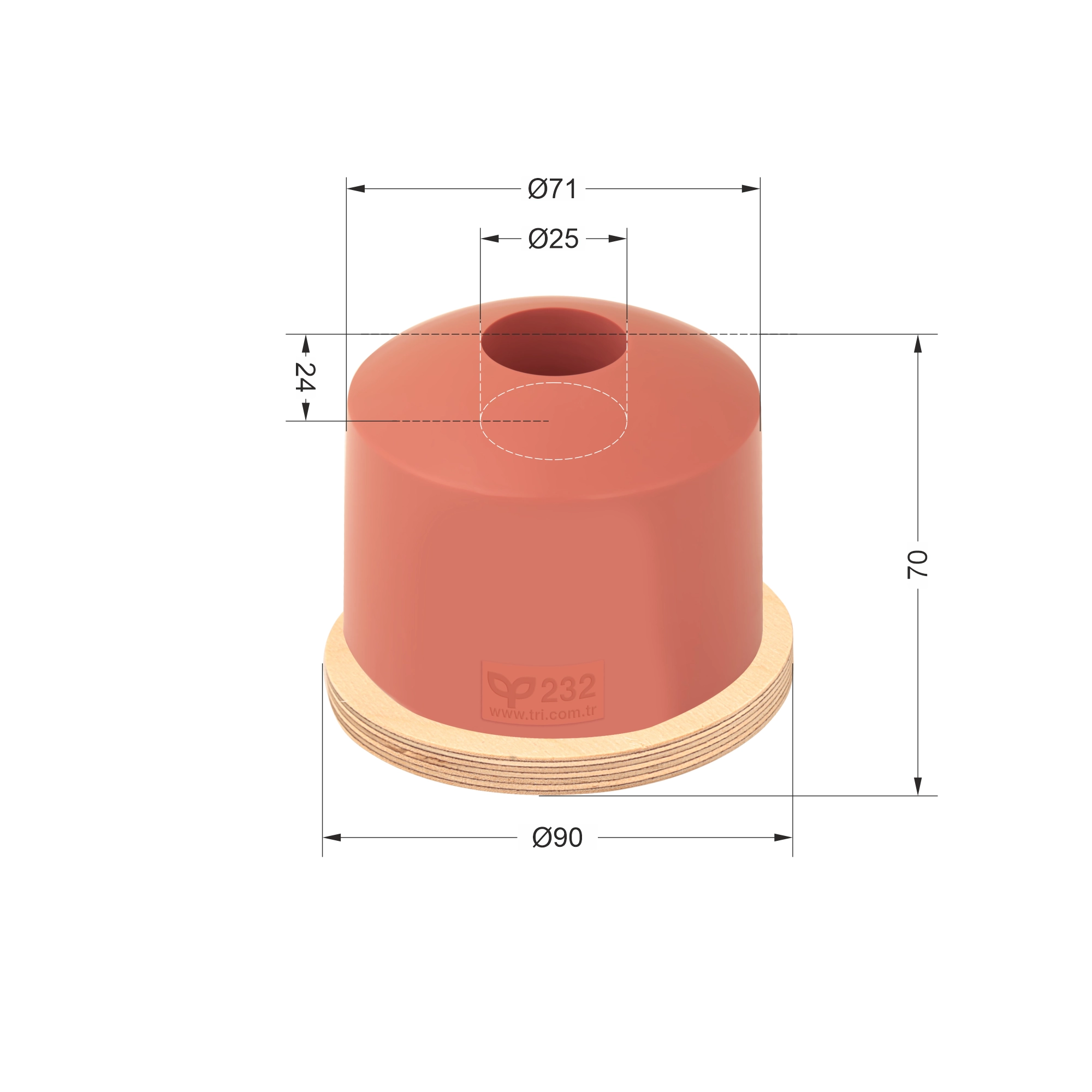 P232 Yuvarlak Baskı Tamponu