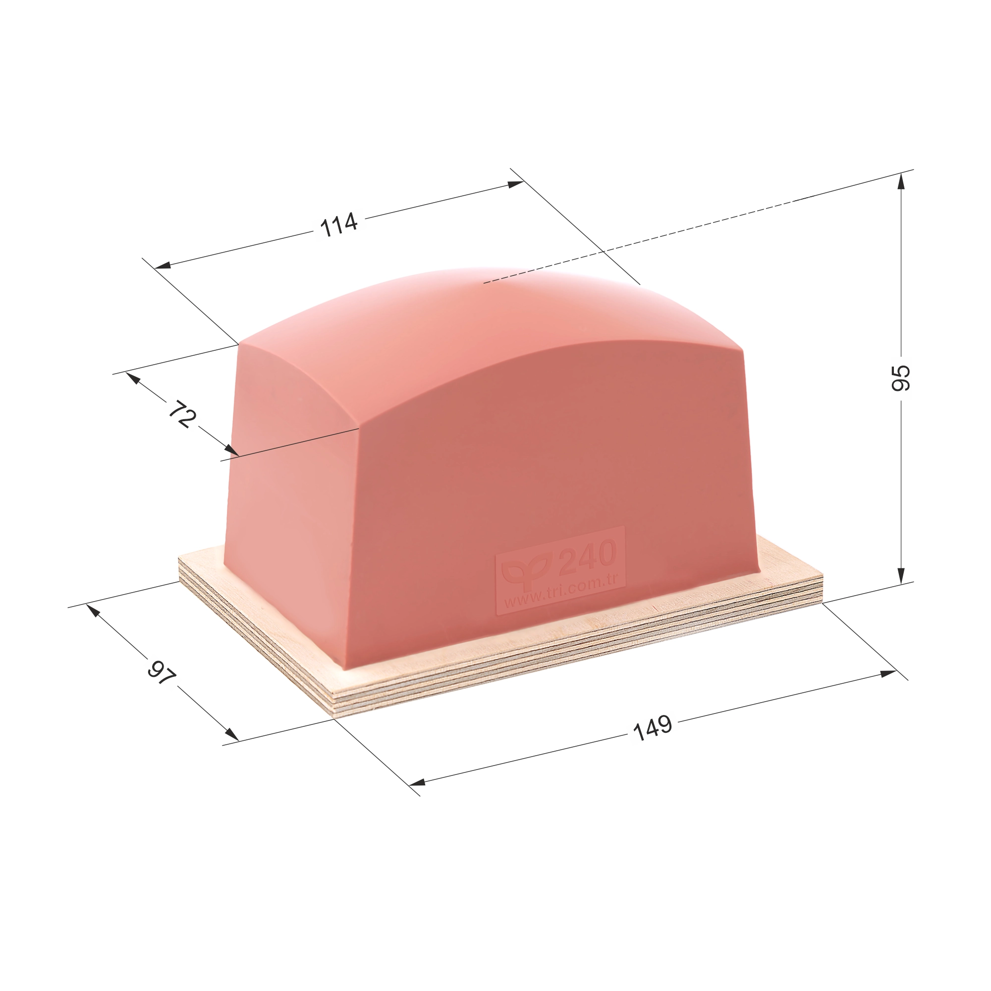 P240 Dörtgen Baskı Tamponu
