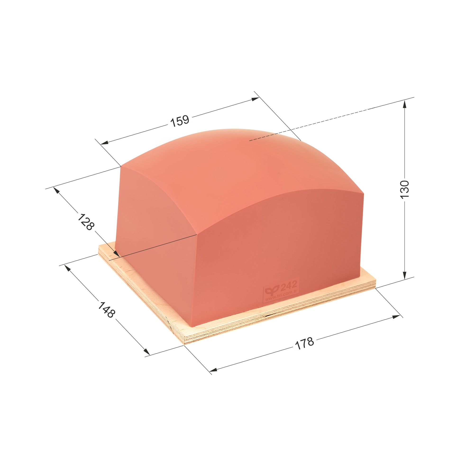P242 Dörtgen Baskı Tamponu
