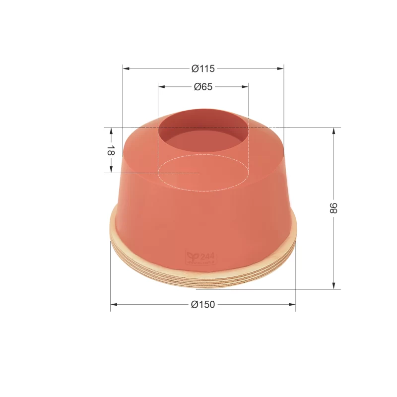 P244 Yuvarlak Baskı Tamponu