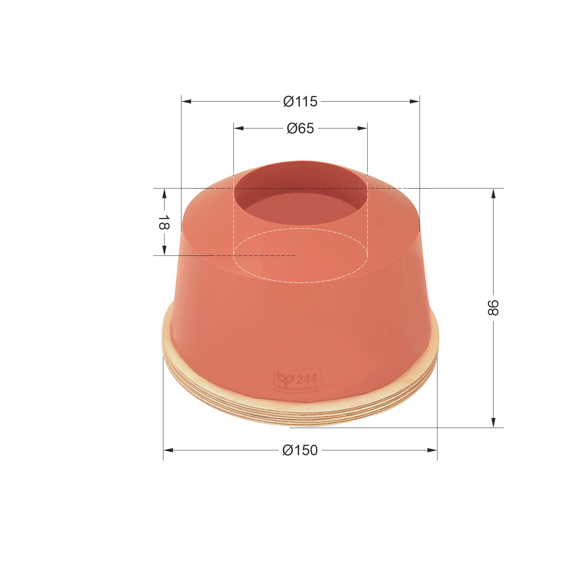 P244 Yuvarlak Baskı Tamponu
