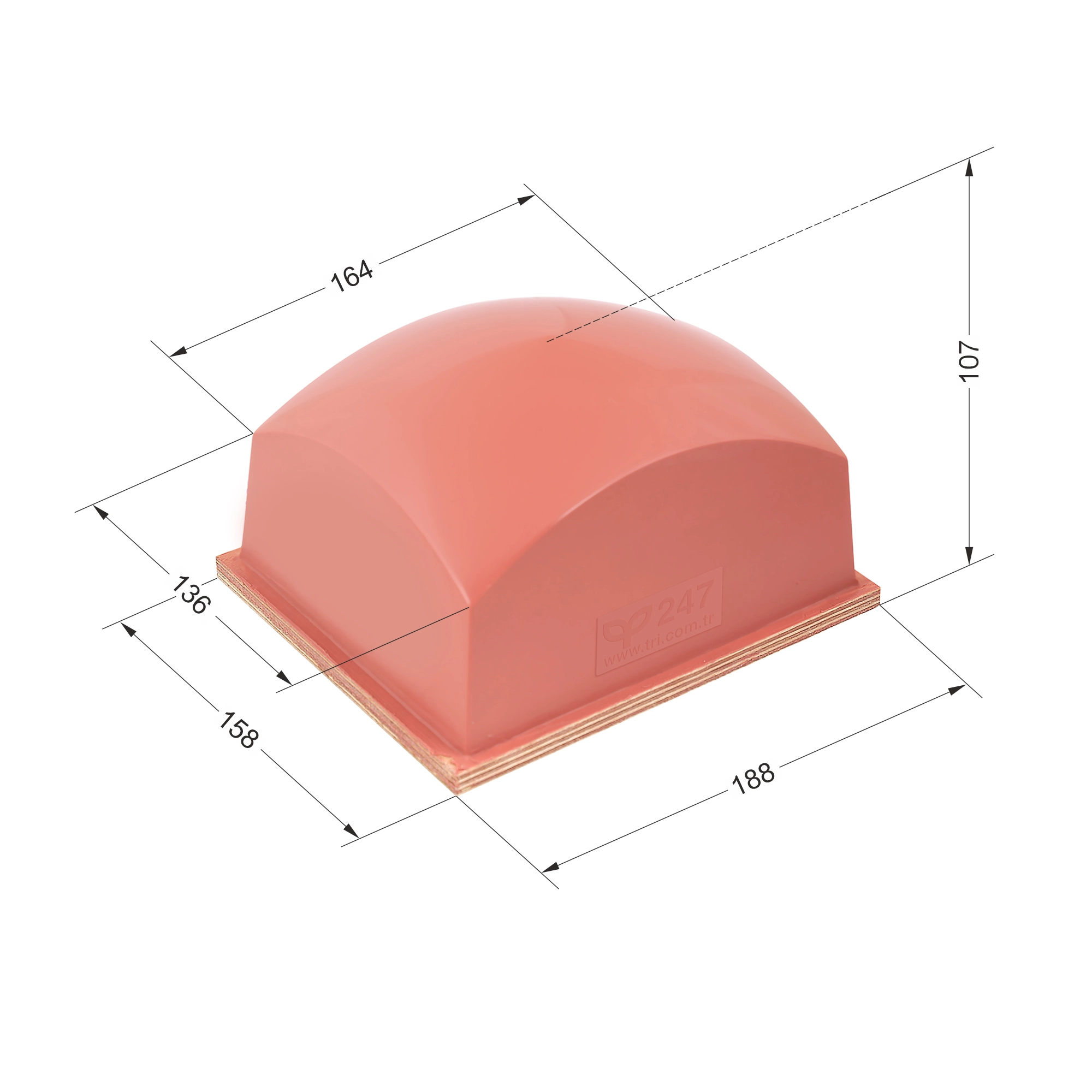 P247 Dörtgen Baskı Tamponu