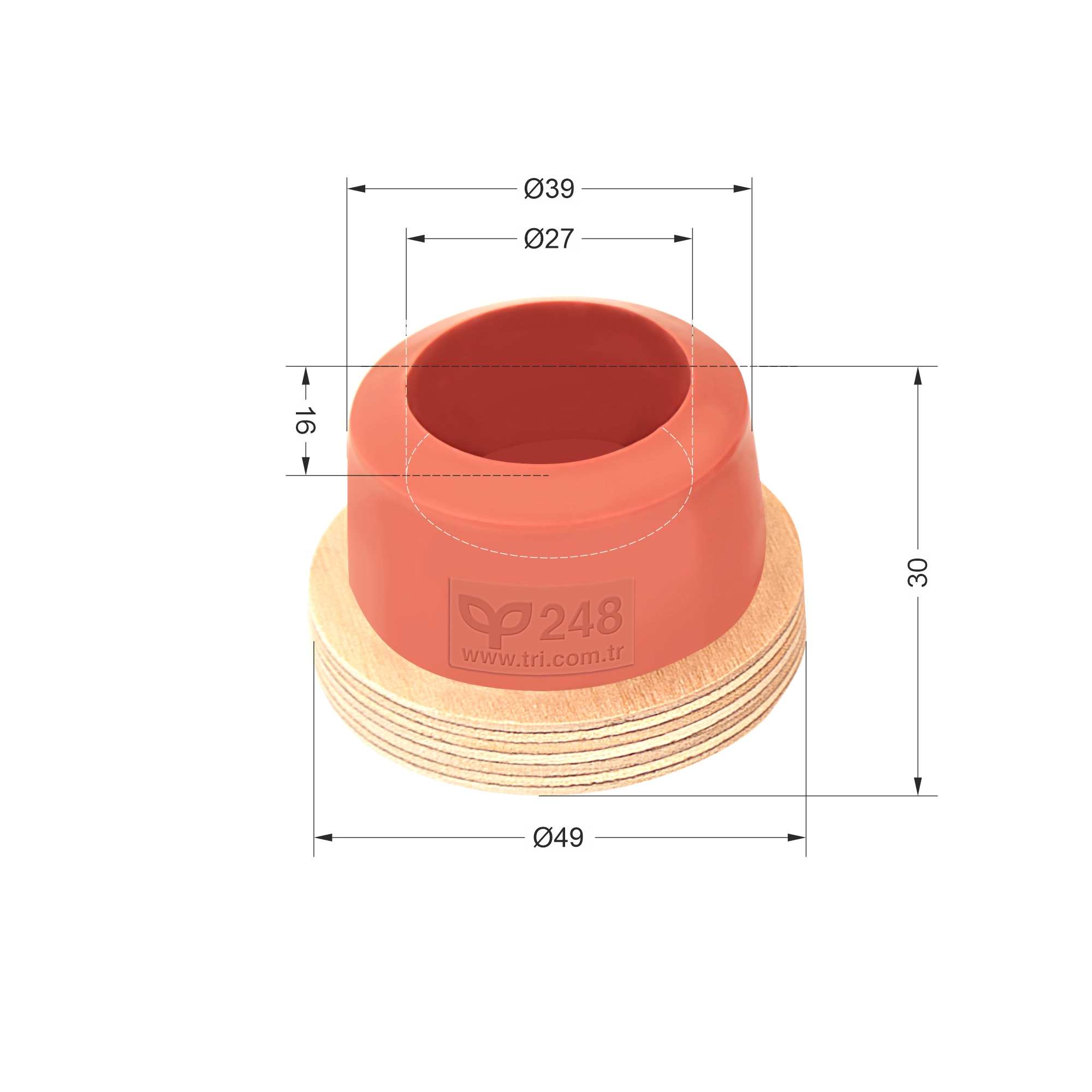 P248 Yuvarlak Baskı Tamponu