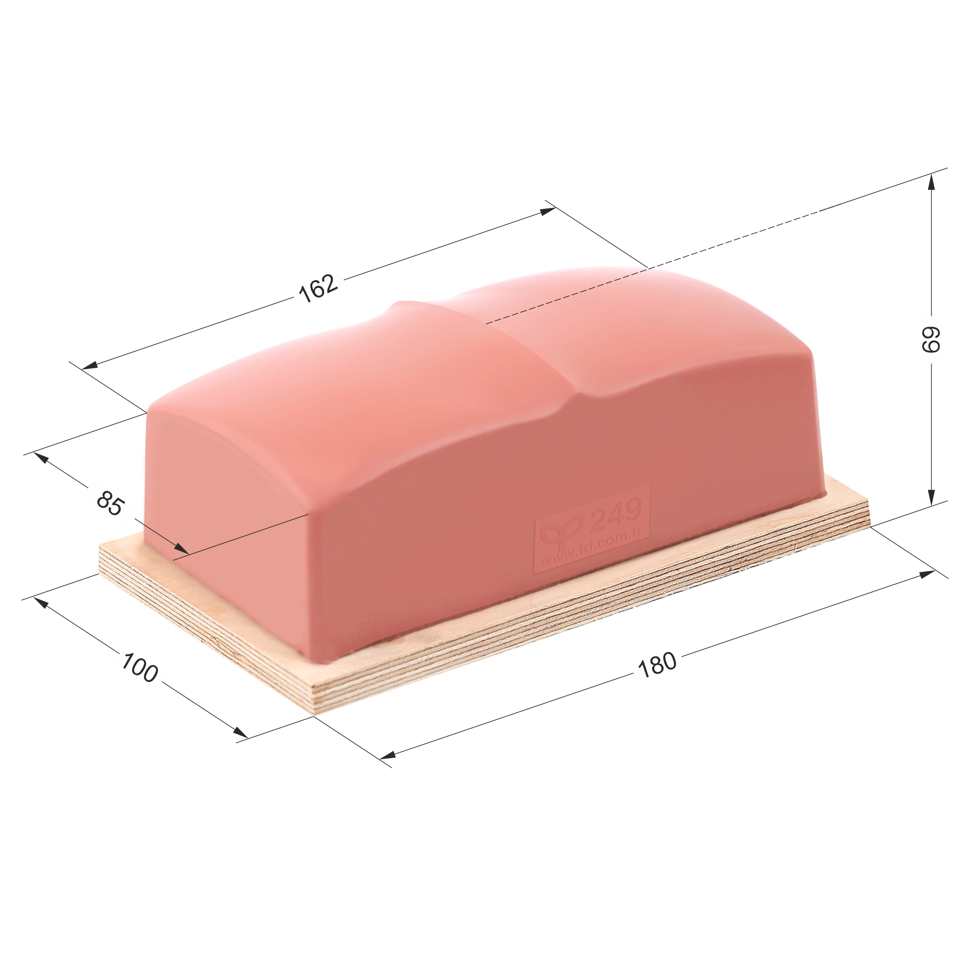 P249 Dörtgen Baskı Tamponu