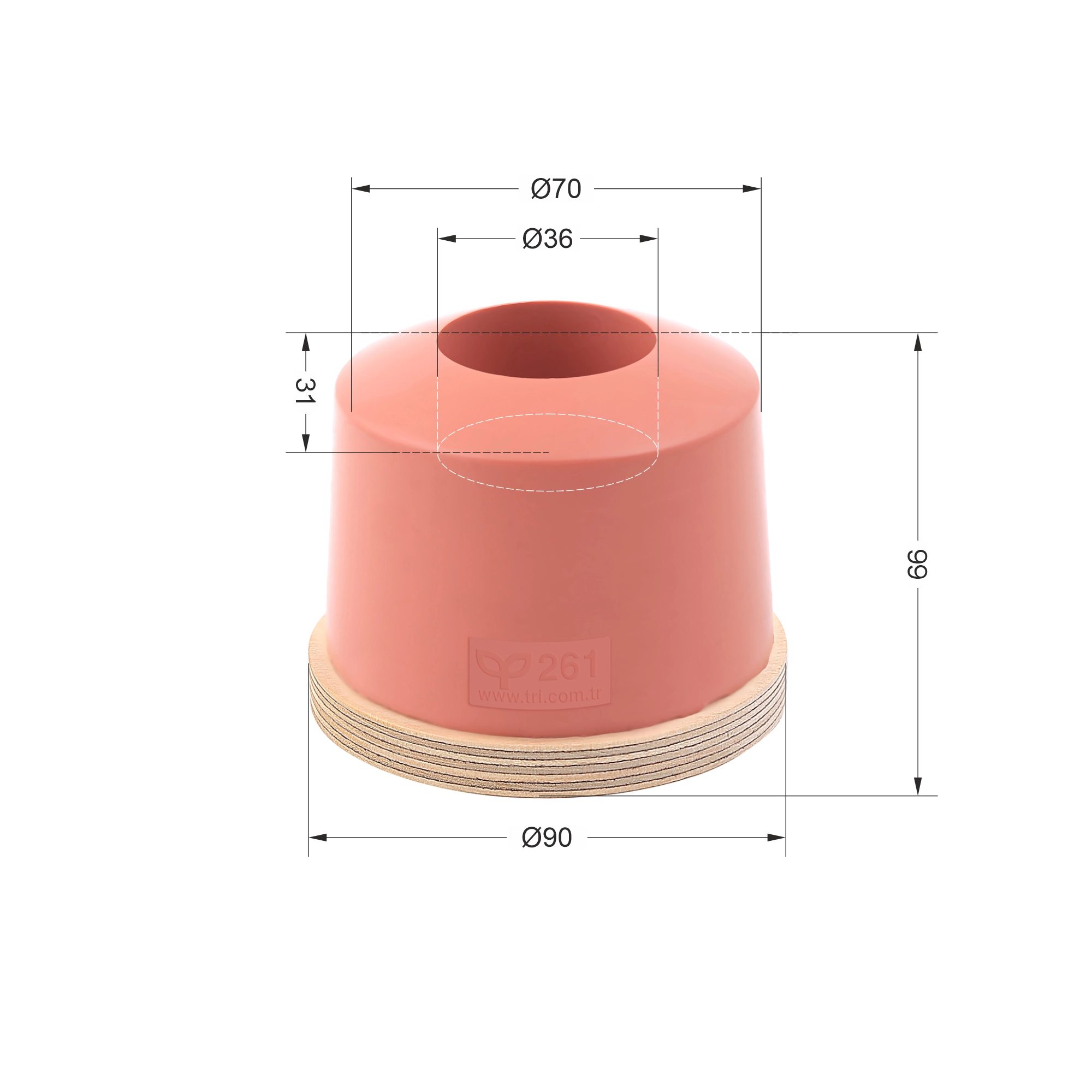 P261 Yuvarlak Baskı Tamponu