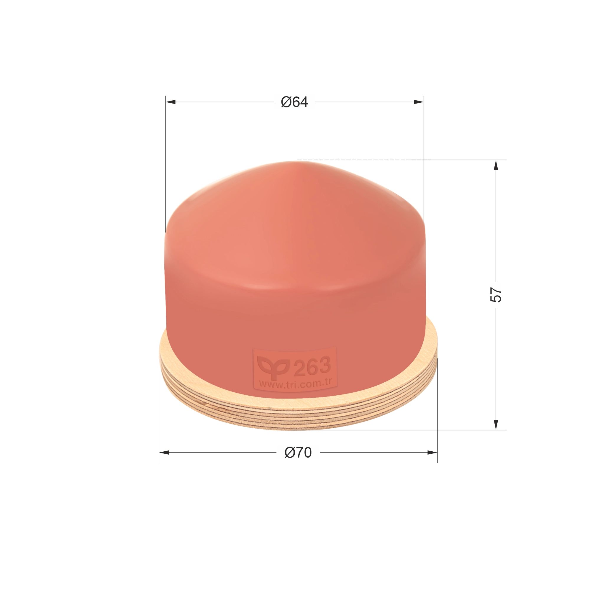P263 Yuvarlak Baskı Tamponu