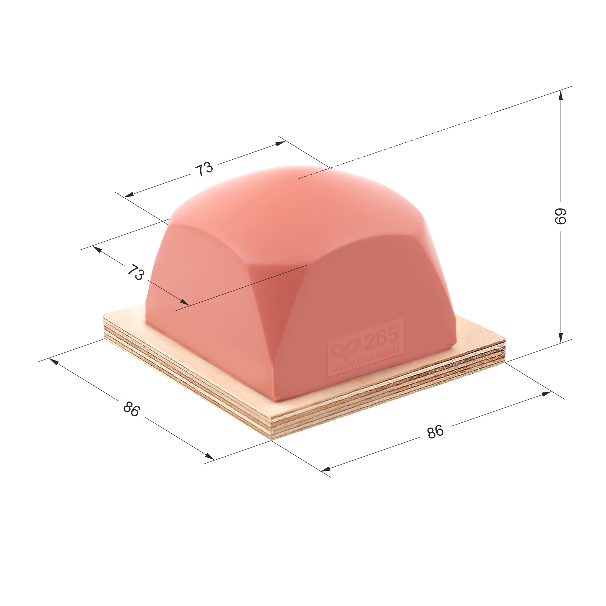 P265 Dörtgen Baskı Tamponu