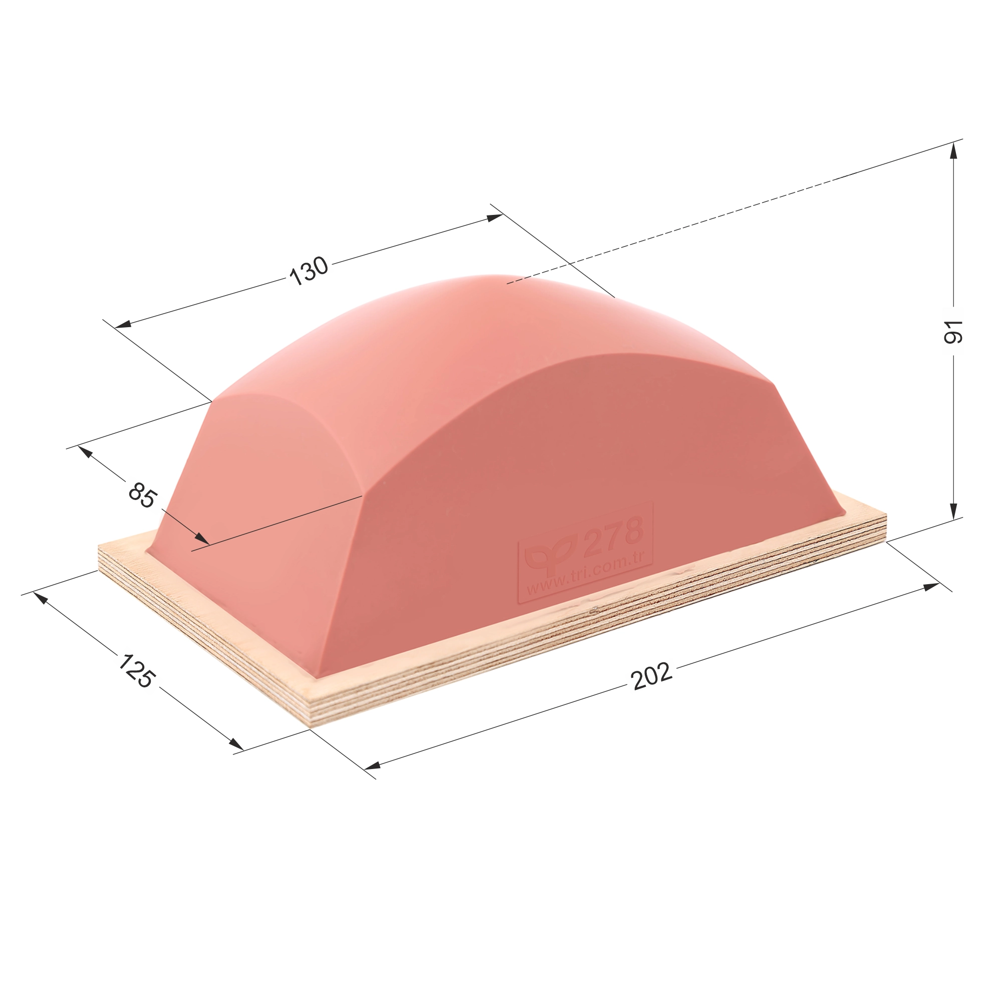 P278 Dörtgen Baskı Tamponu