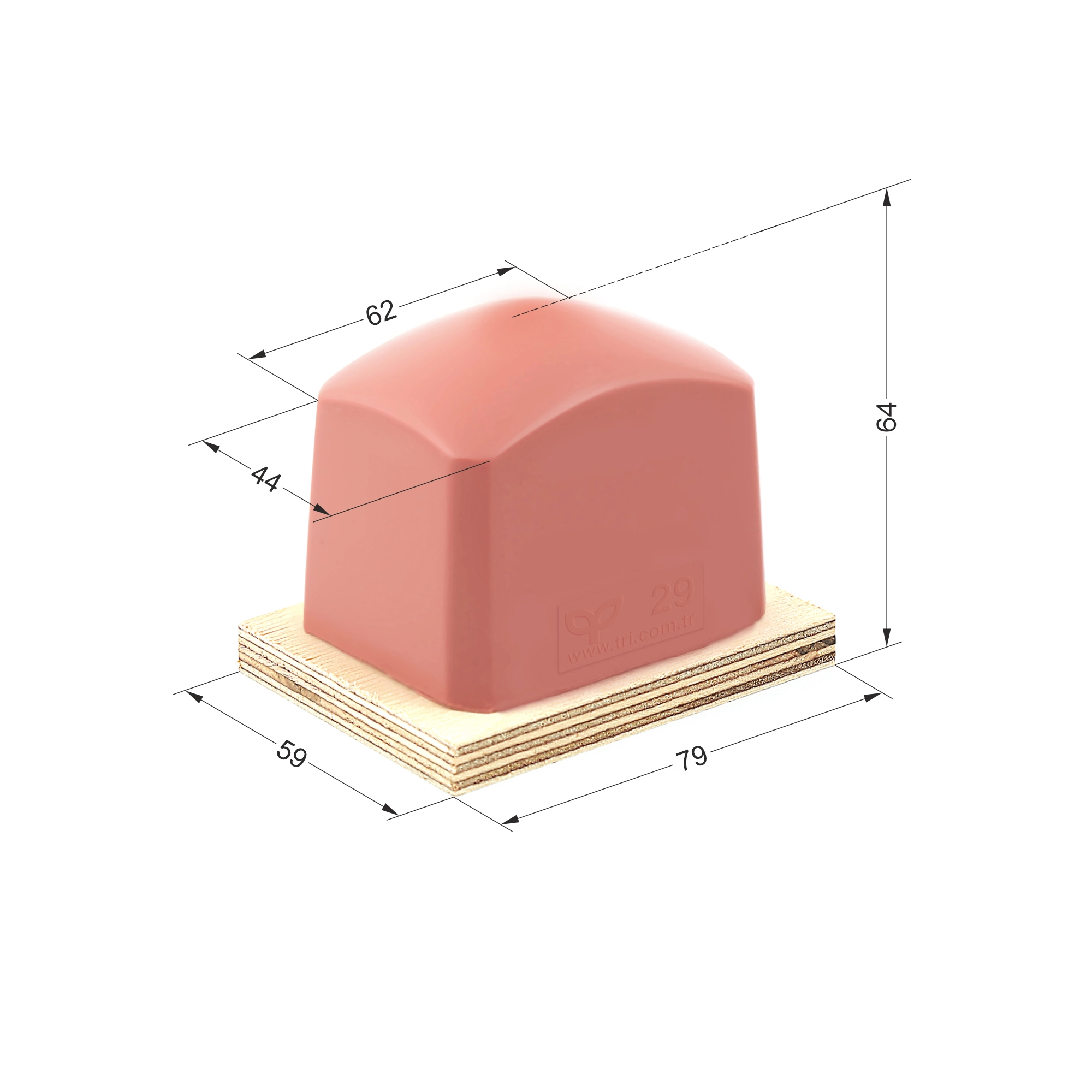 P29 Dörtgen Baskı Tamponu