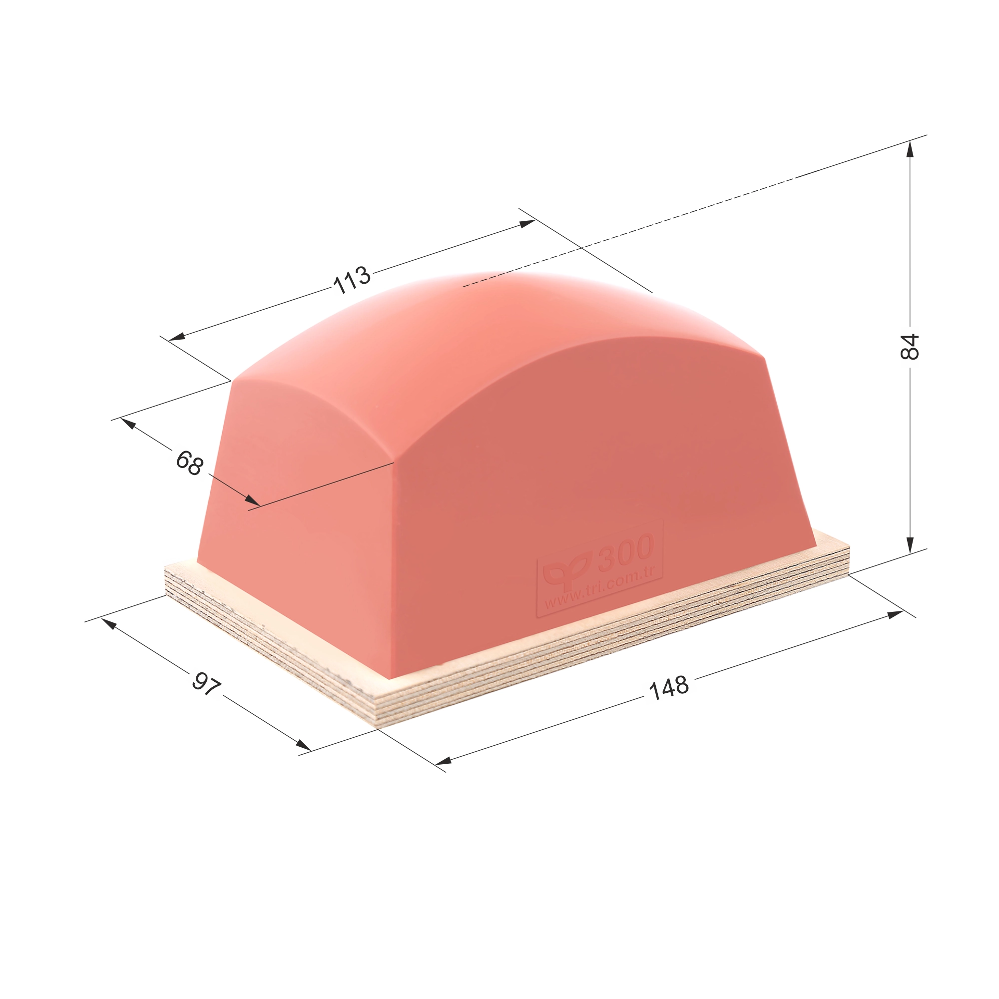 P300 Dörtgen Baskı Tamponu