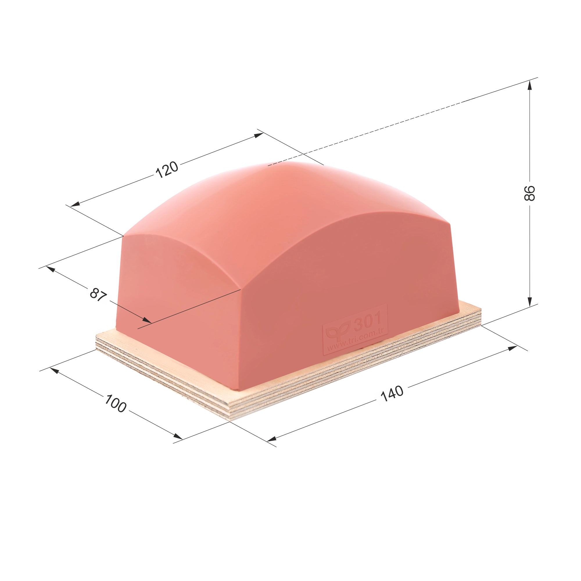 P301 Dörtgen Baskı Tamponu